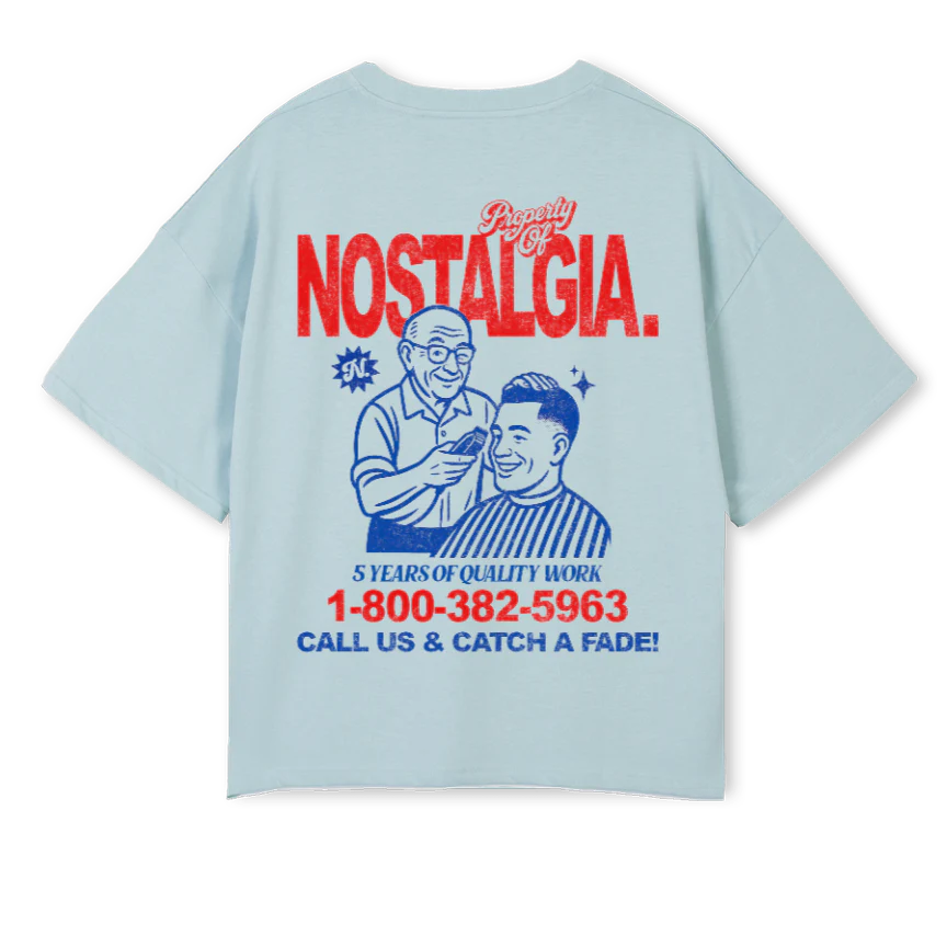 FADETEE_2 Cold Blue Oversized Boxy Tee. - Image 2