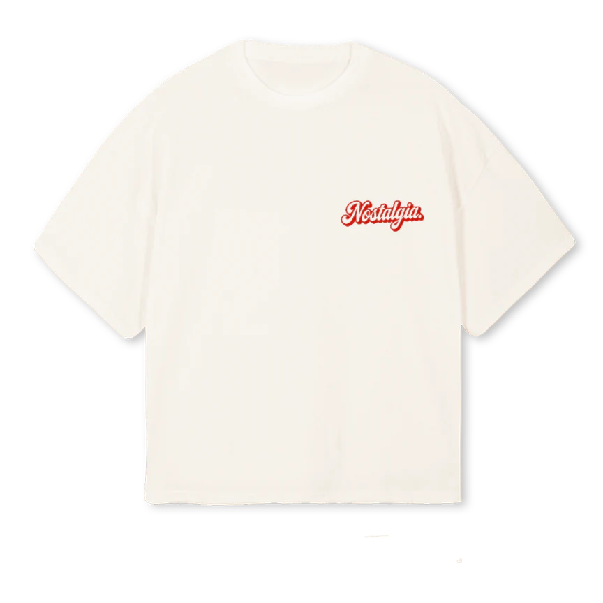 FADETEE_1 Vintage White Oversized Boxy Tee.