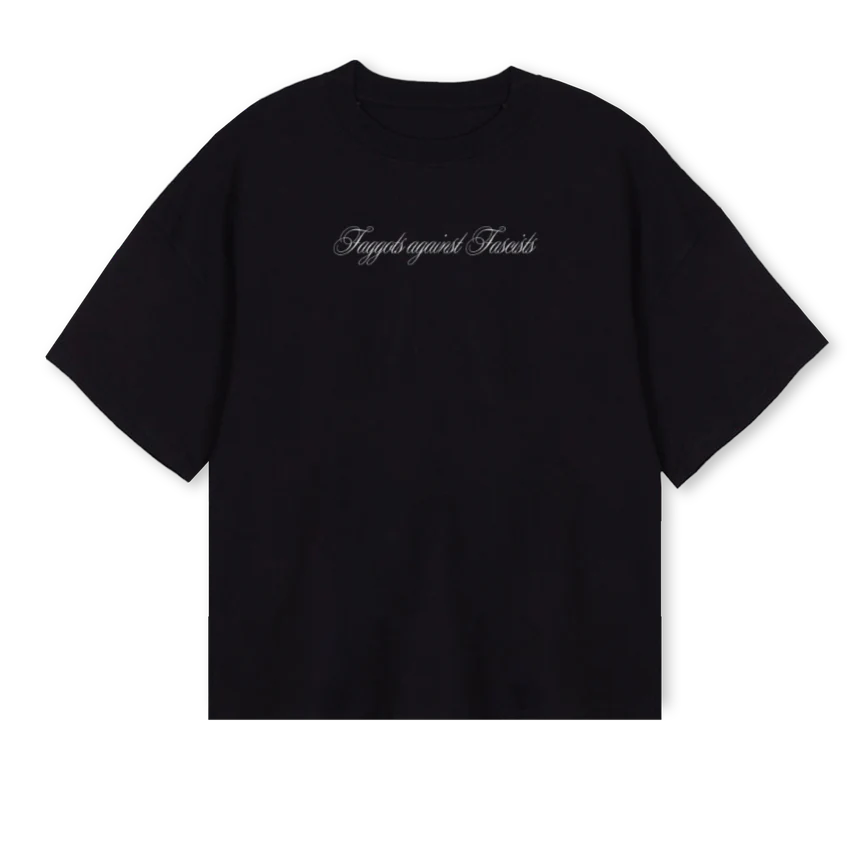 FAFSHIRT Black Oversized Boxy Tee.