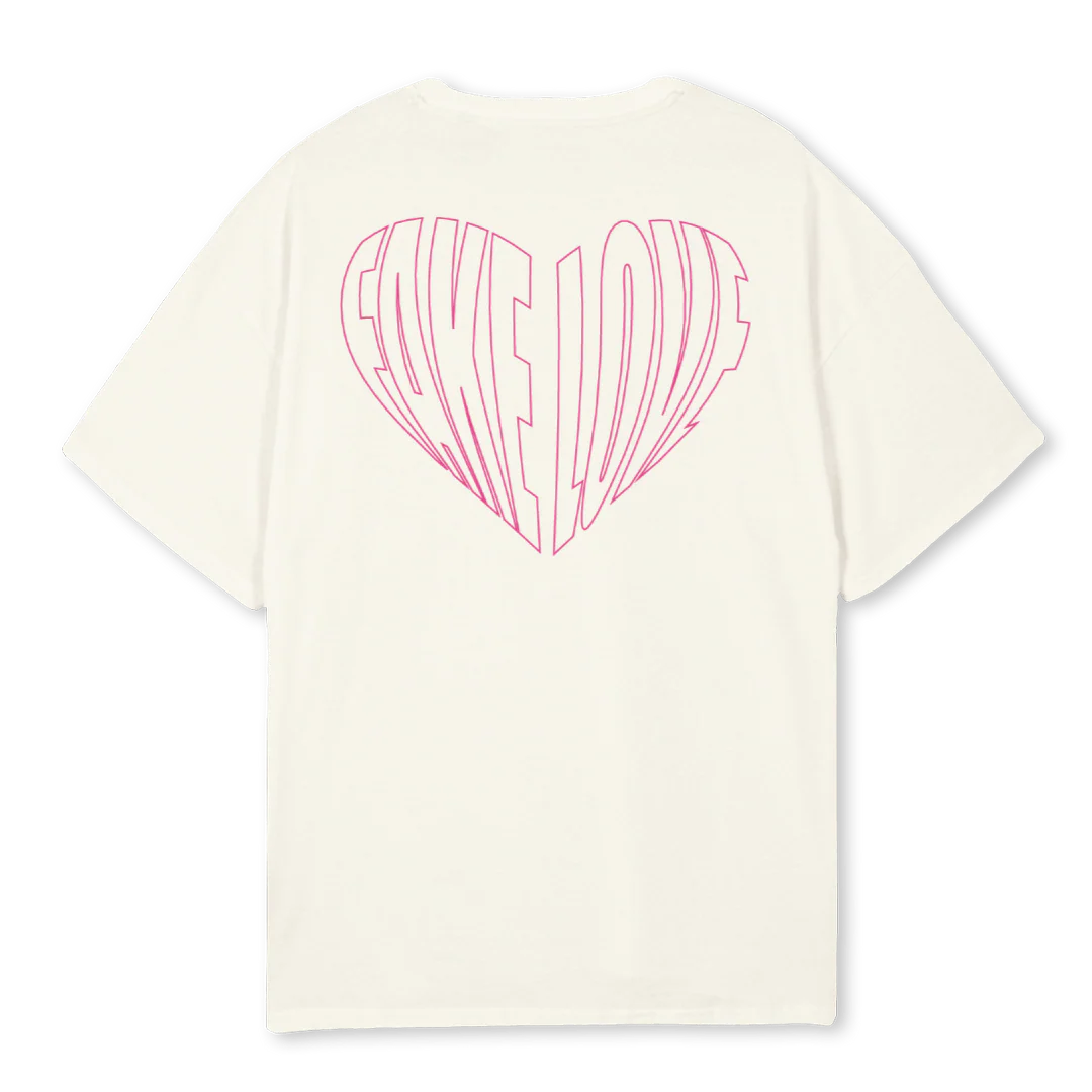 FAKELOVE SHIRT Cream Oversized Tee. - Image 2