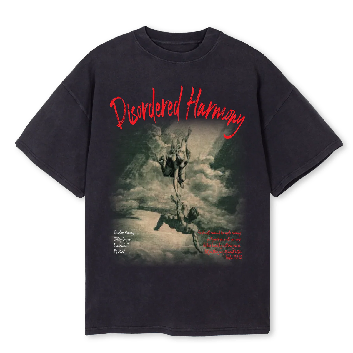 FALLEN Vintage Black Oversized Tee.