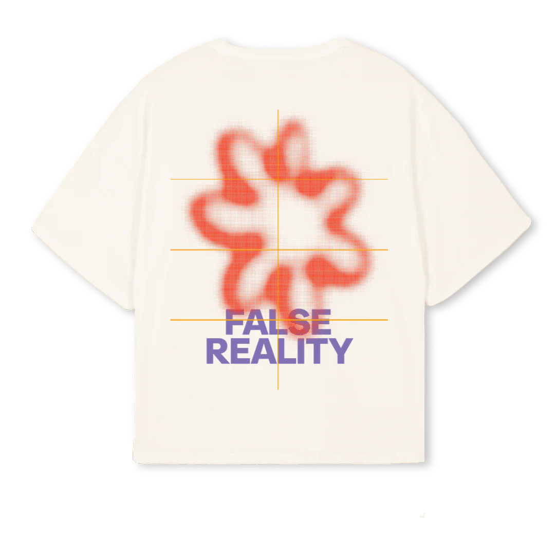 FALSEREALITYWHT Vintage White Oversized Boxy Tee. - Image 2