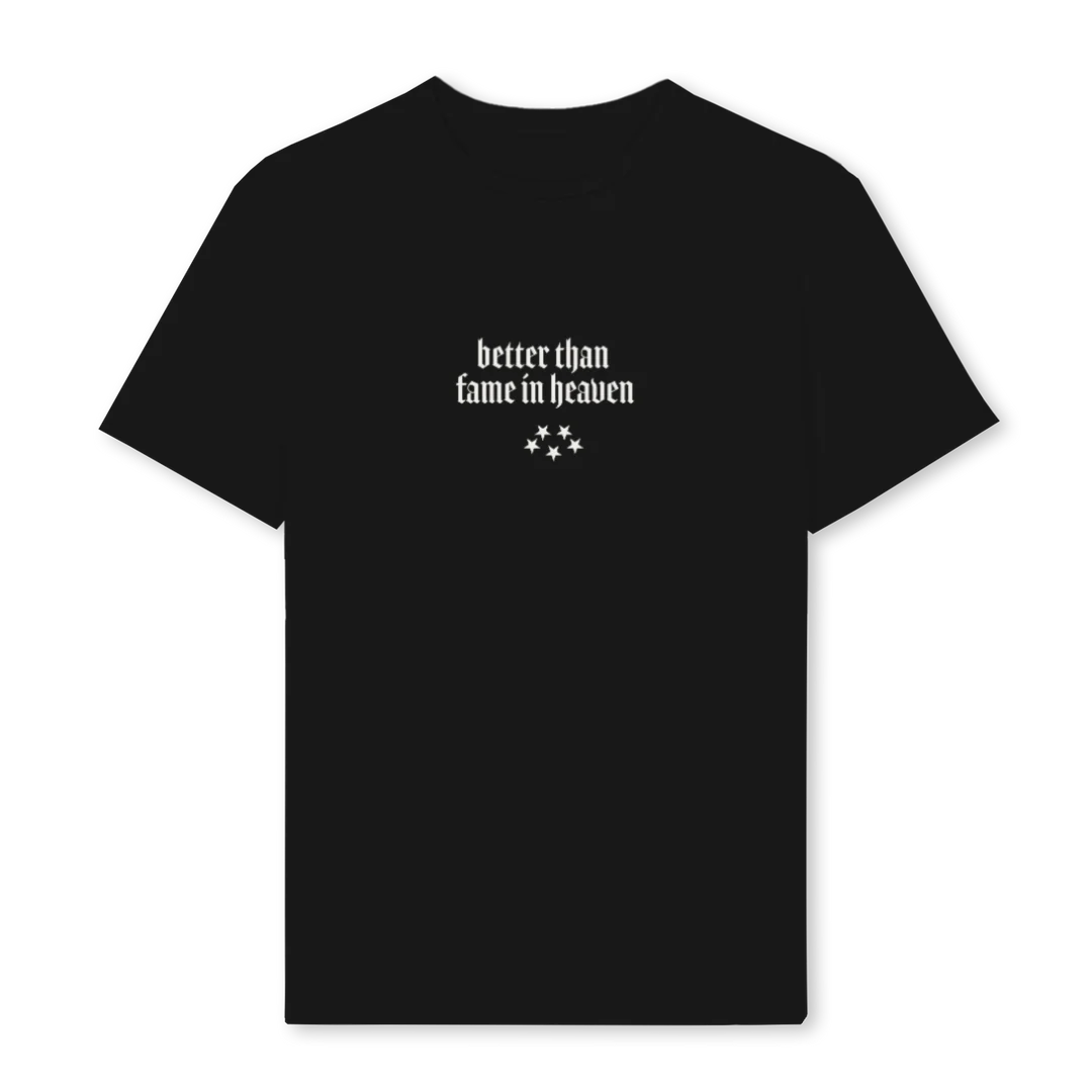 FAME Black Regular Tee.