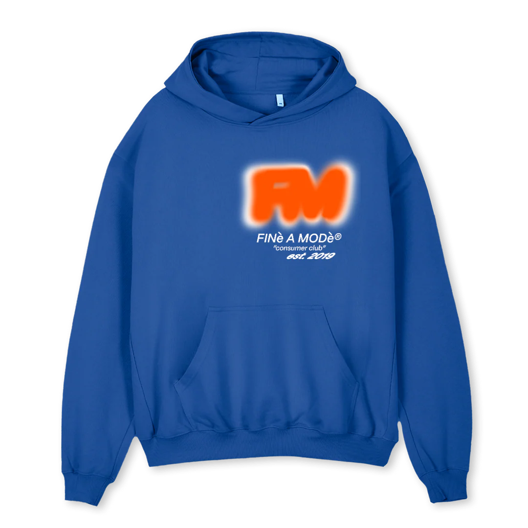 FAMHOODIE Cobalt Blue Oversized Hoodie.