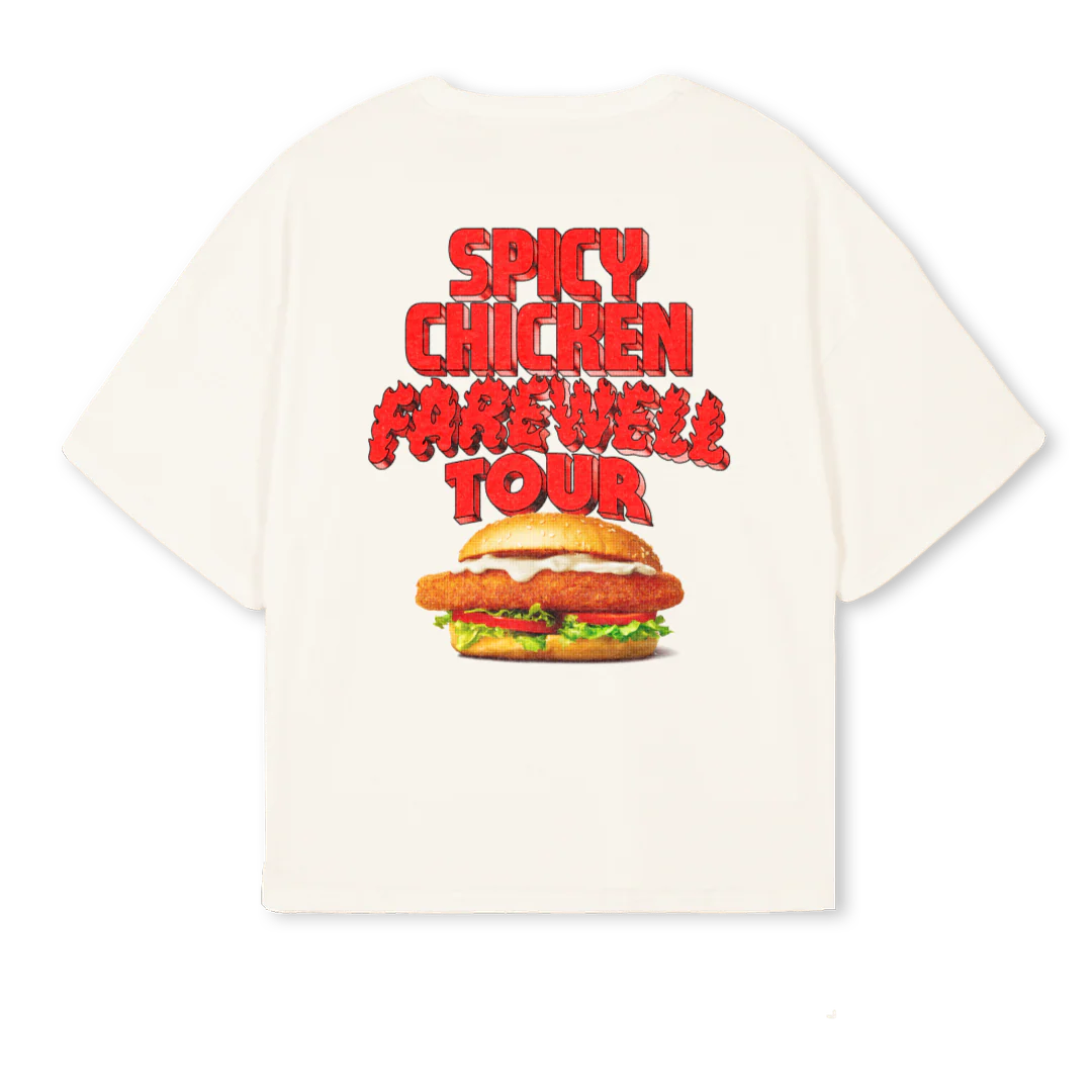 FAREWELL BURGER TSH Vintage White Oversized Boxy Tee. - Image 2
