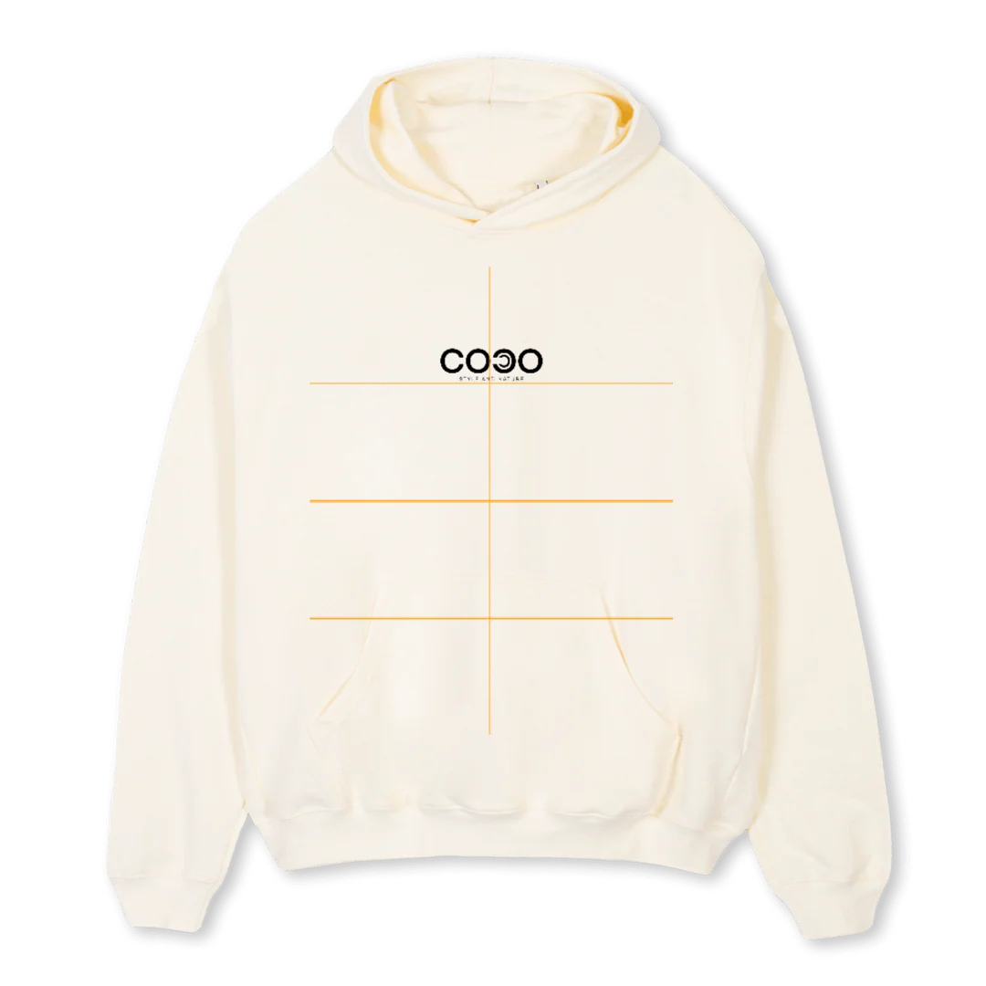 FARO NEGRO Cream Oversized Hoodie.