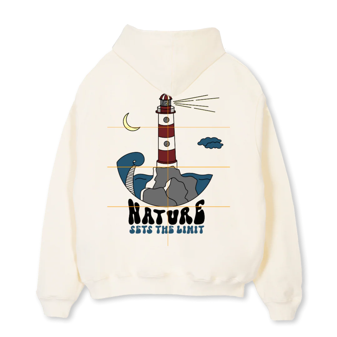 FARO NEGRO Cream Oversized Hoodie. - Image 2