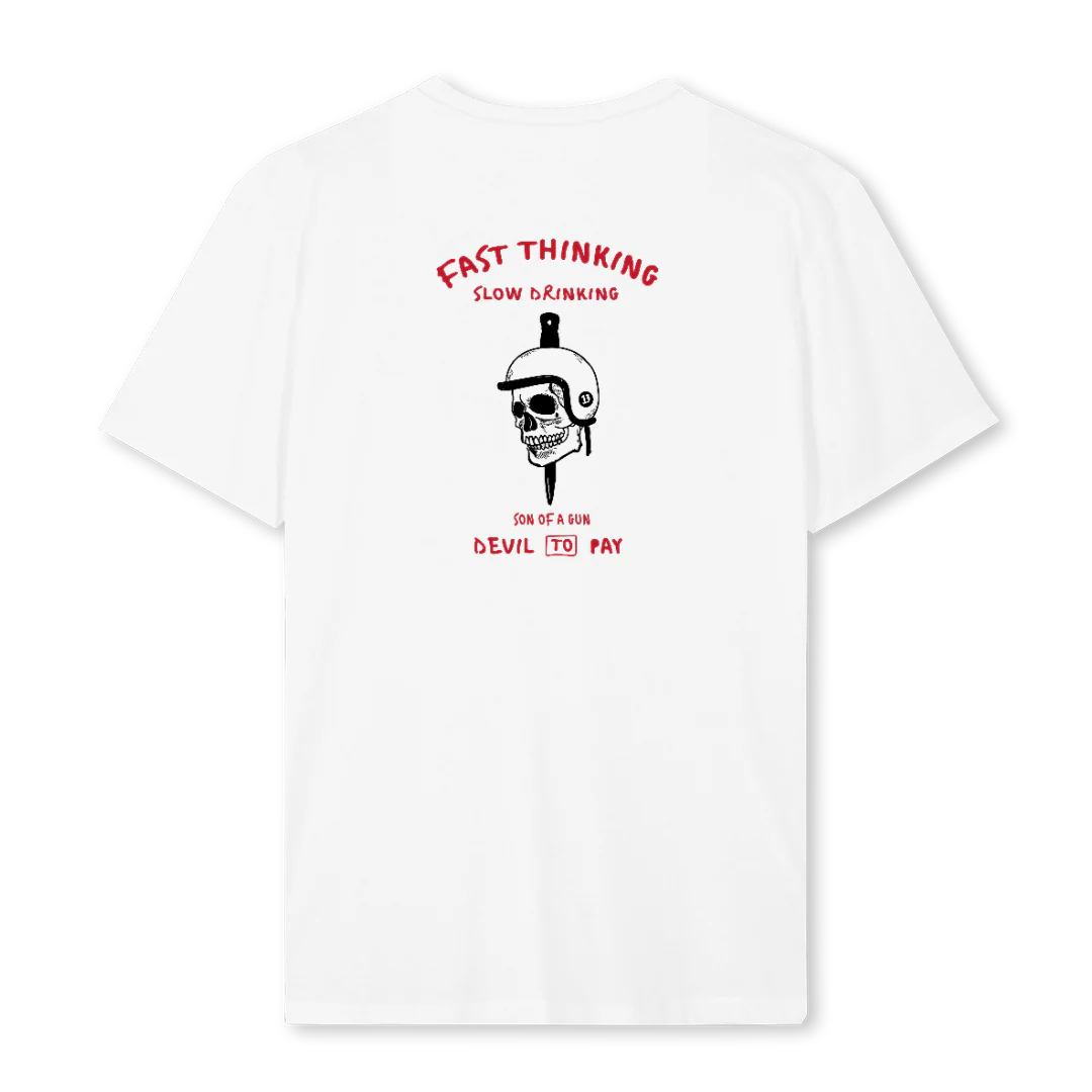 FASTHTINKING White Regular Tee. - Image 2