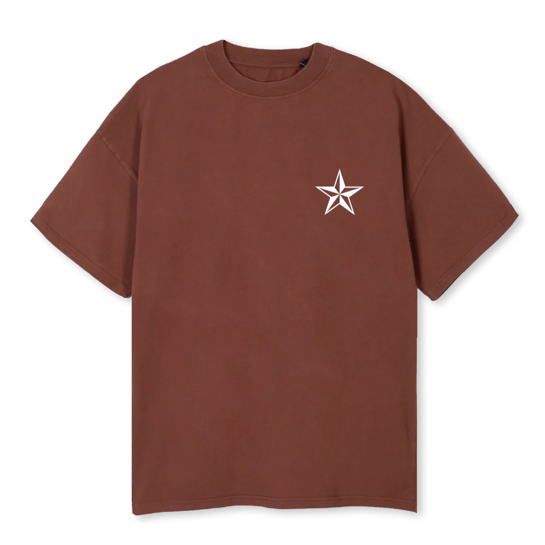 FB Vintage Brown Oversized Tee.