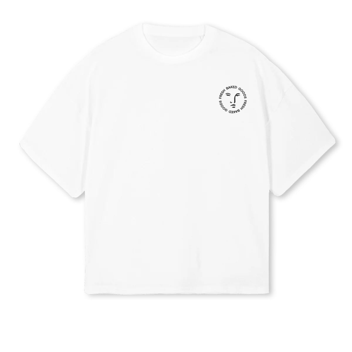 FBG White Oversized Boxy Tee.