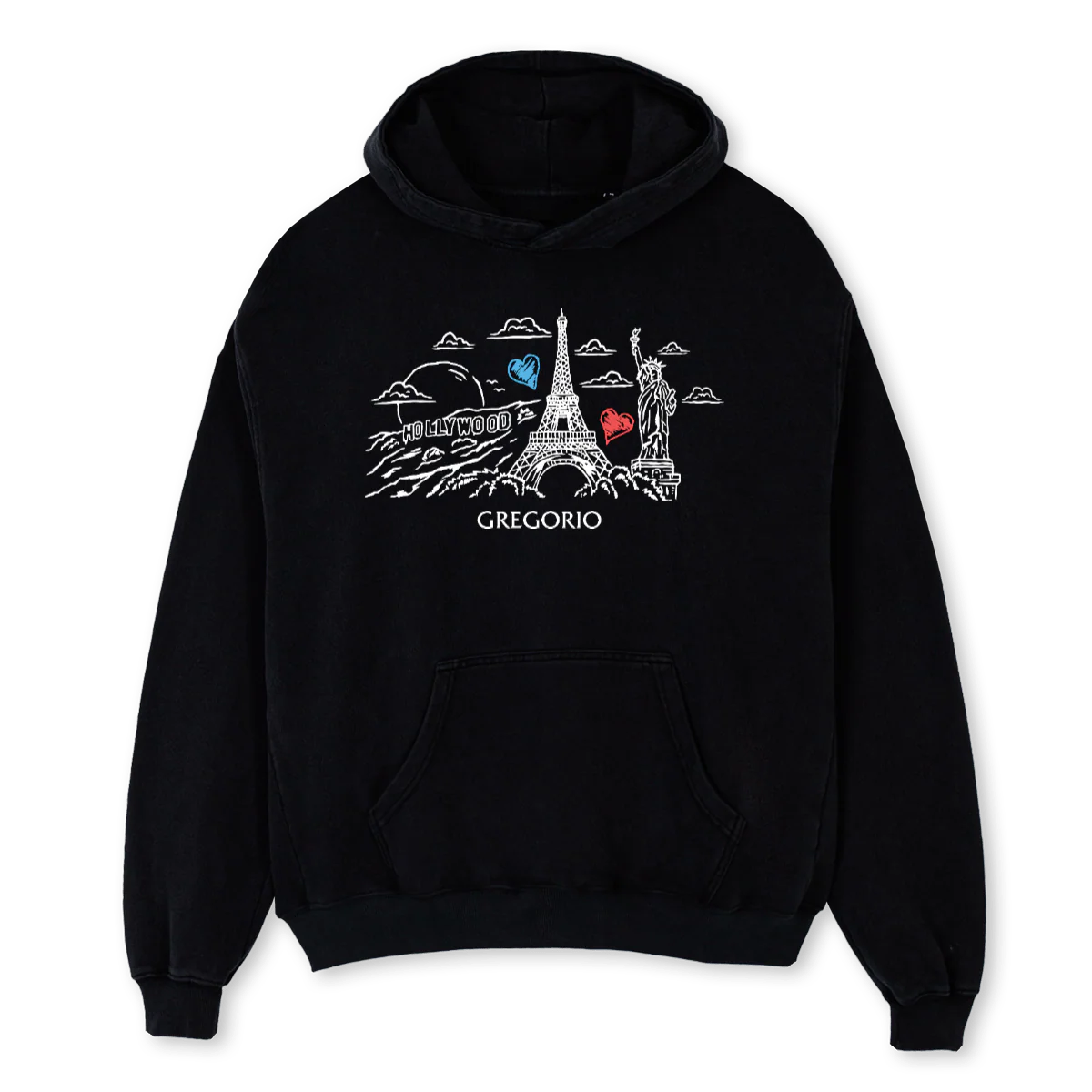 FCBH Black Oversized Hoodie.
