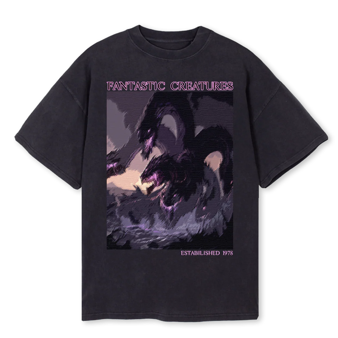 FCHYDRA Vintage Black Oversized Tee.