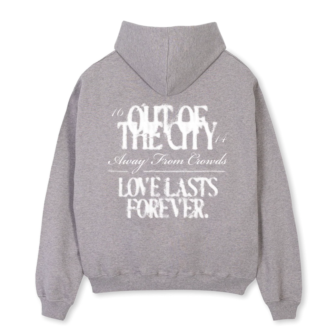 FD Grey Marl Oversized Hoodie. - Image 2