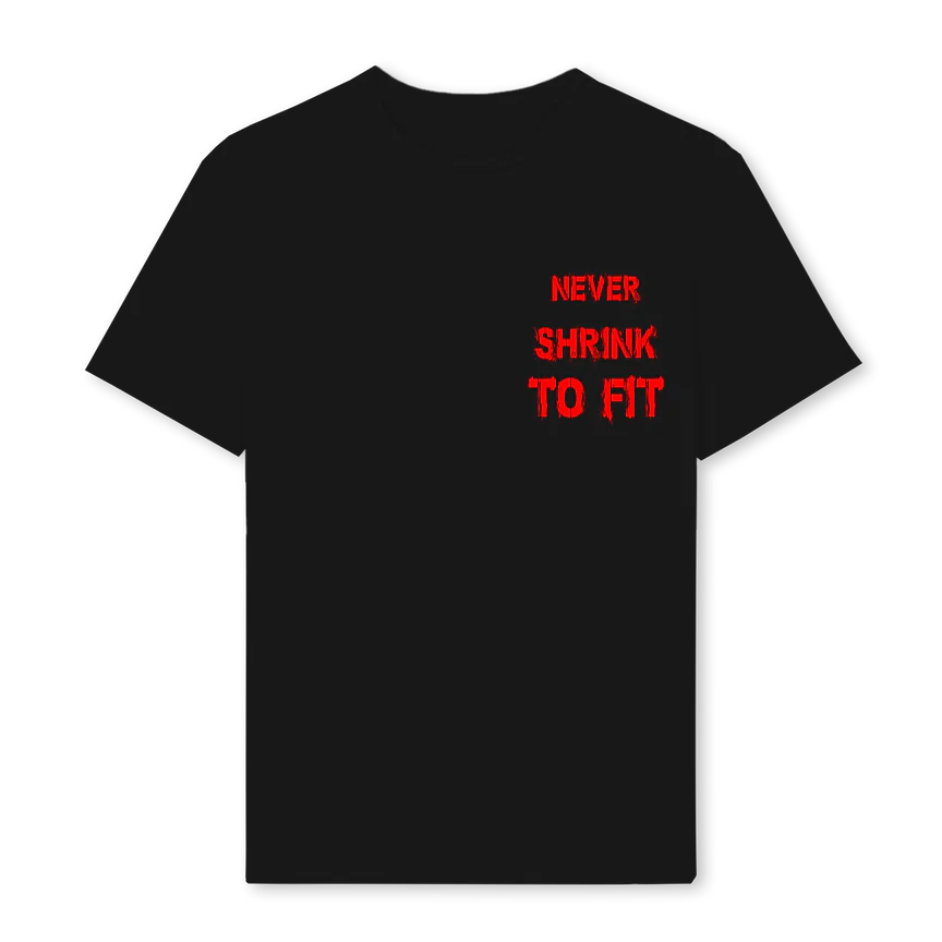 NEVERSHRINK_REG Black Regular Tee