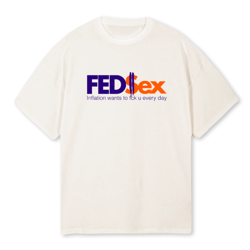 FEDSEX Vintage White Oversized Tee.