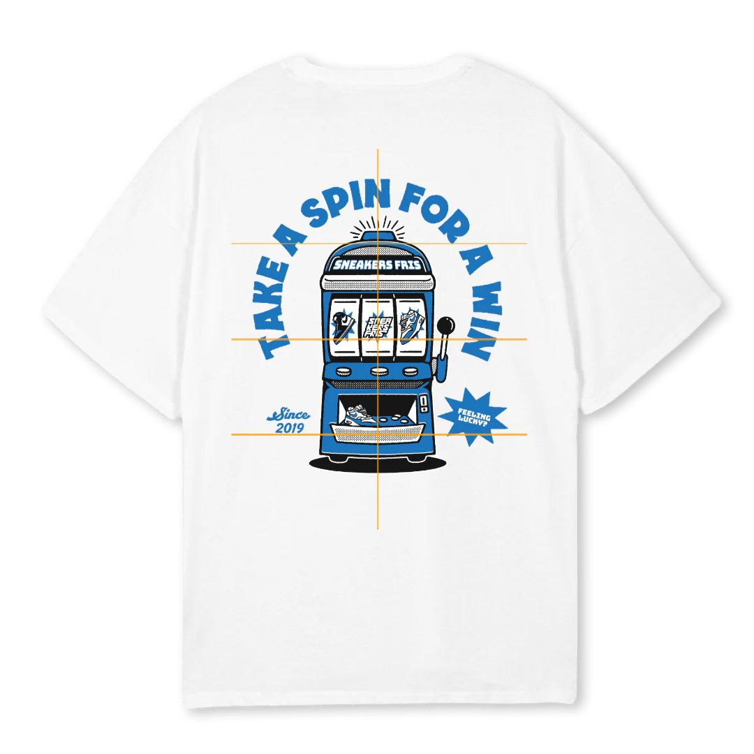 FEELINGLUCKYBLUE White Oversized Tee. - Image 2
