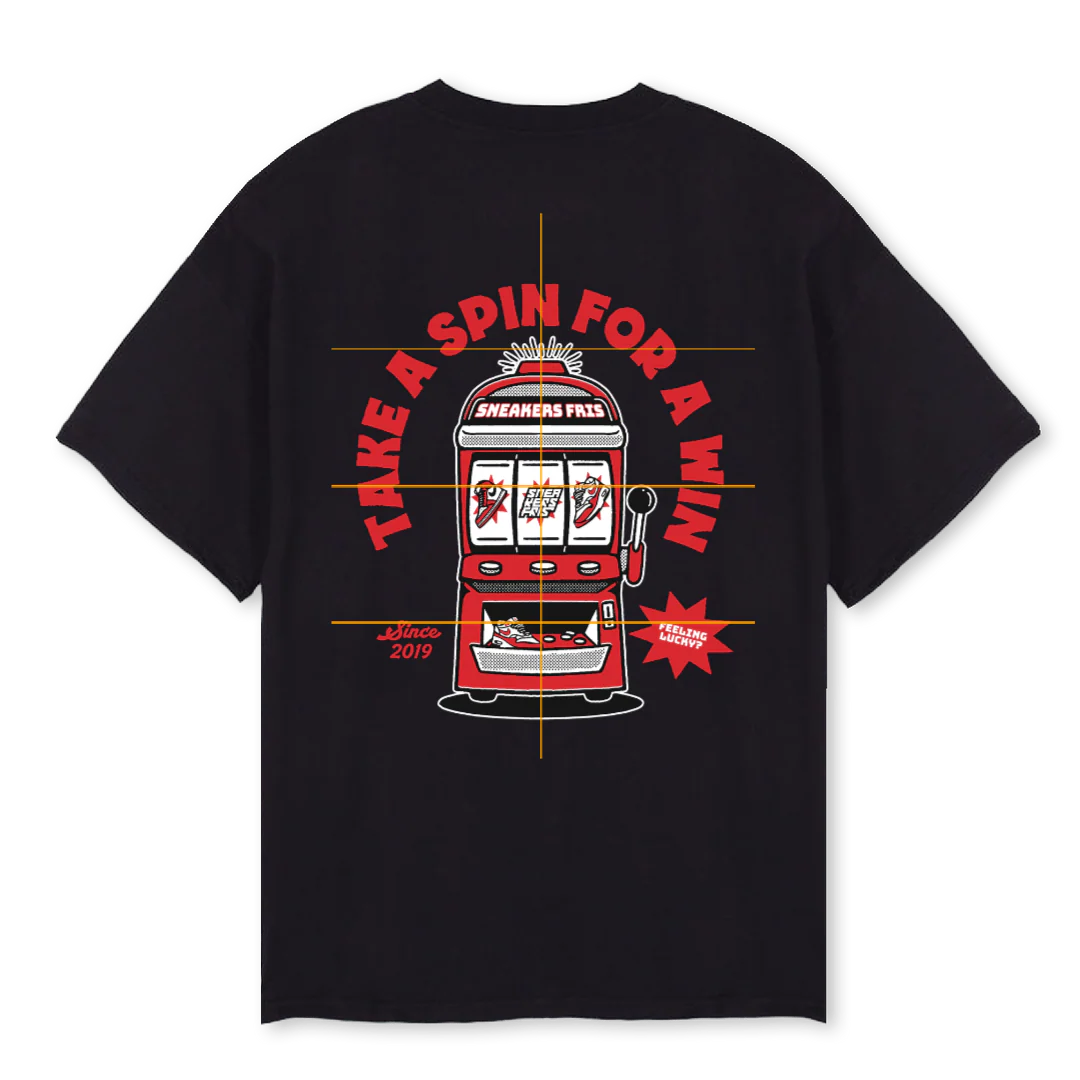 FEELINGLUCKYRED Black Oversized Tee. - Image 2