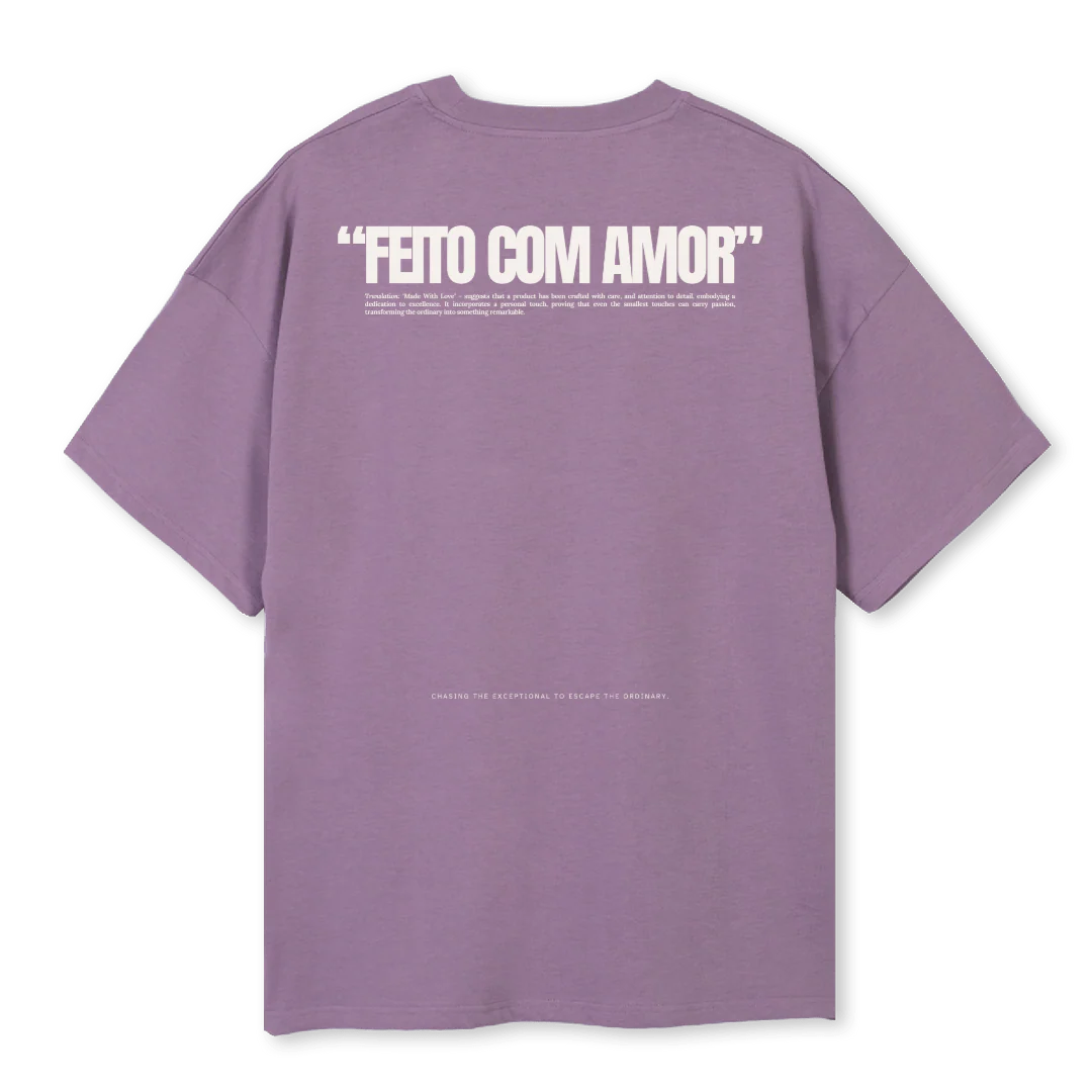 FEITO COM AMOR  Purple Oversized Tee. - Image 2