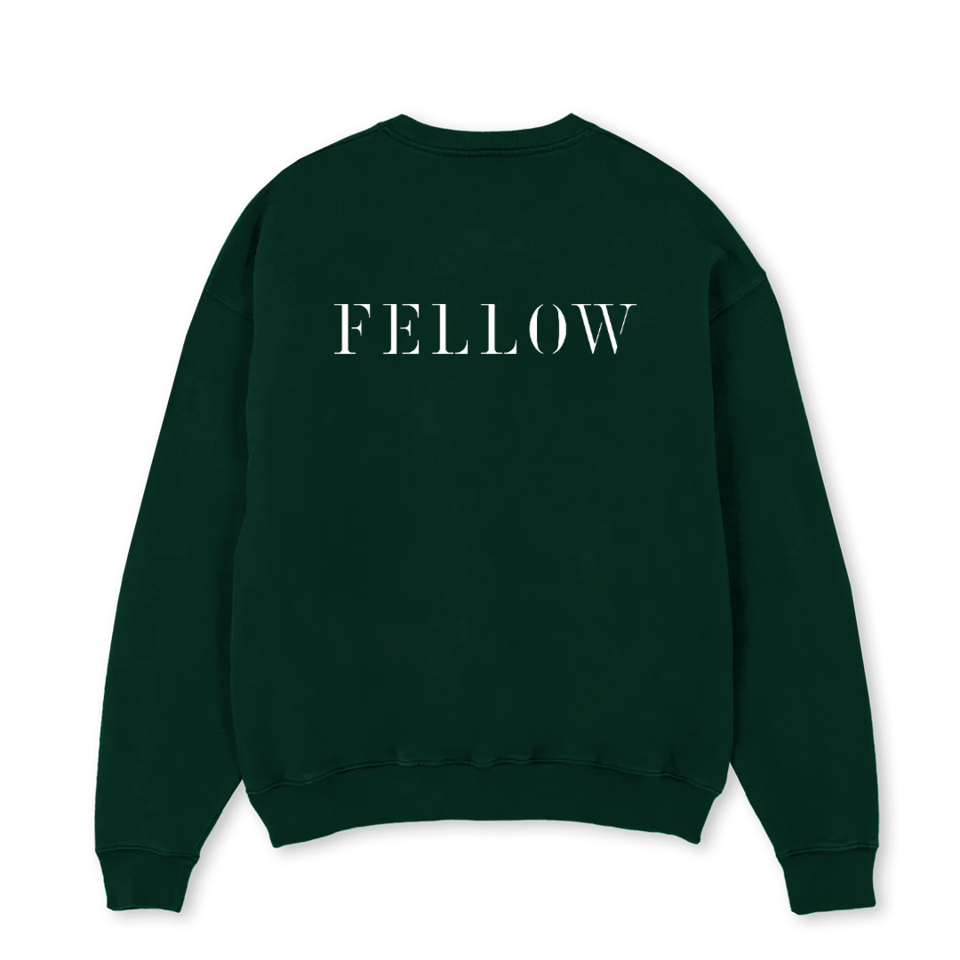 FELLOWGREEN Wild Green Oversized Crewneck Sweater. - Image 2