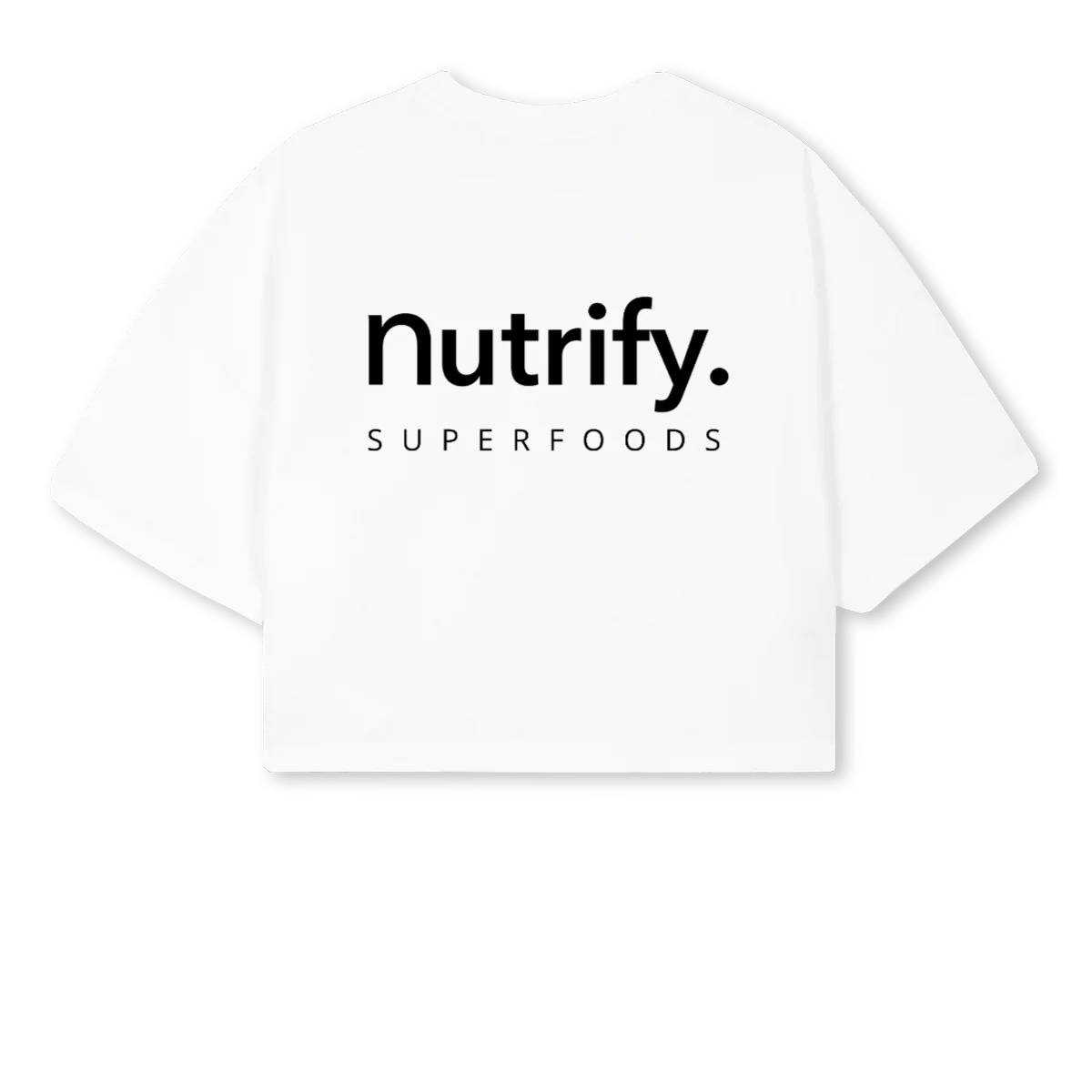 FEMALE CROPPED White Cropped Oversized Tee. - Image 2