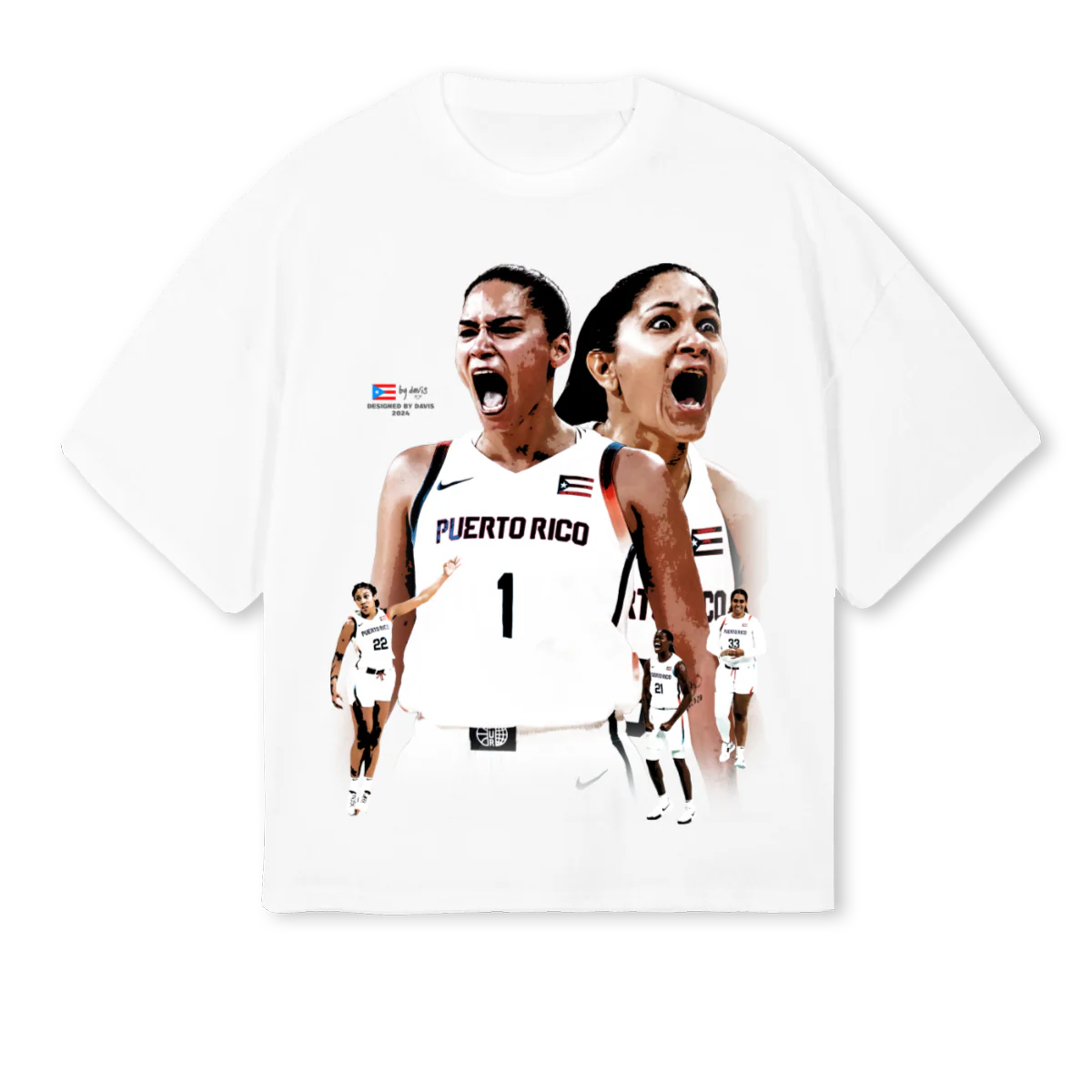 FEMENINA White Oversized Boxy Tee.