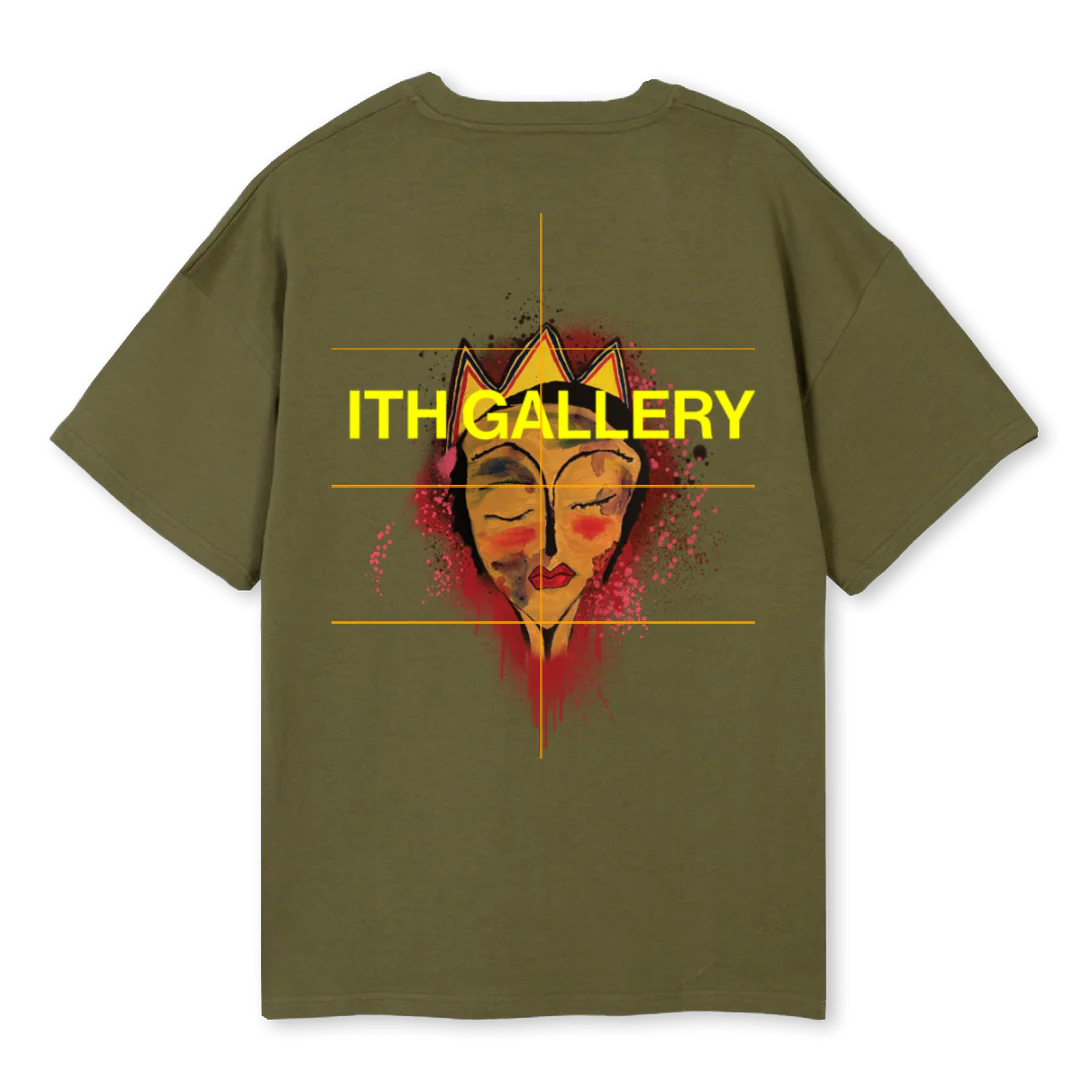 FEMME FATALE Kaki Oversized Tee. - Image 2
