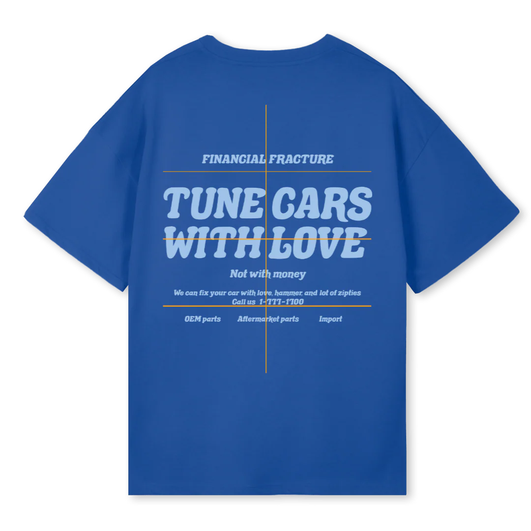 FF GARAGE Cobalt Blue Oversized Tee. - Image 2