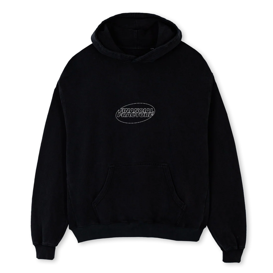 FFBASICCREW Black Oversized Hoodie.