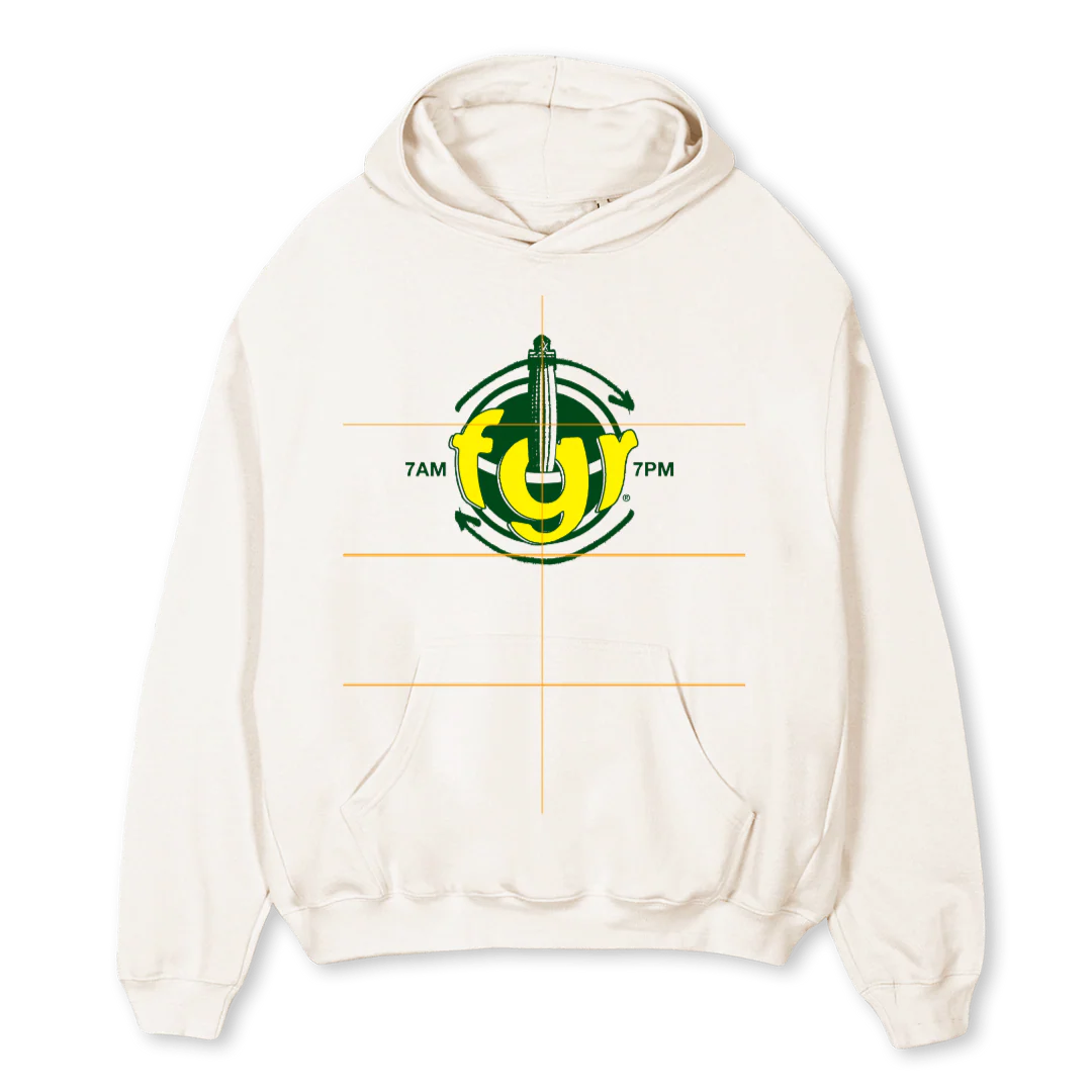 FGRONE Vintage White Oversized Hoodie.