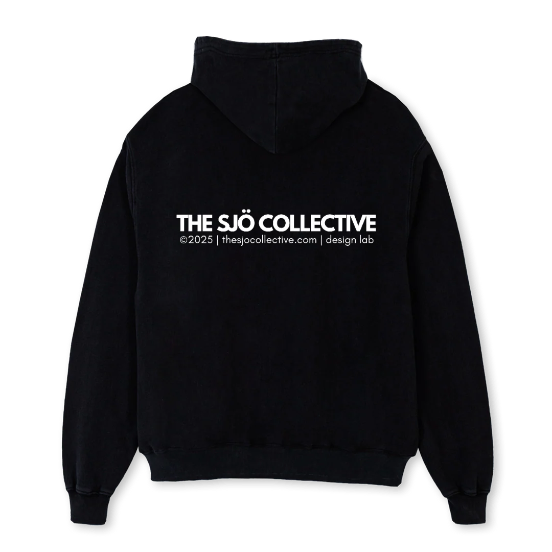 FIA Black Oversized Zipped Hoodie. - Image 2