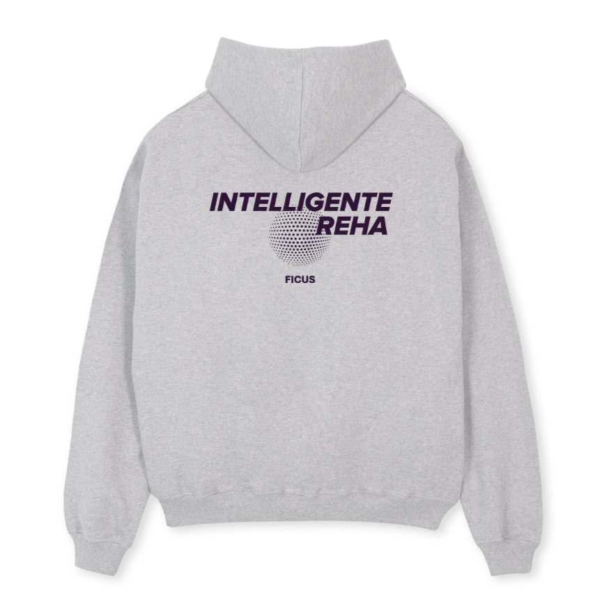 FICUSHOGRMARLEINS Light Grey Marl Oversized Hoodie. - Image 2