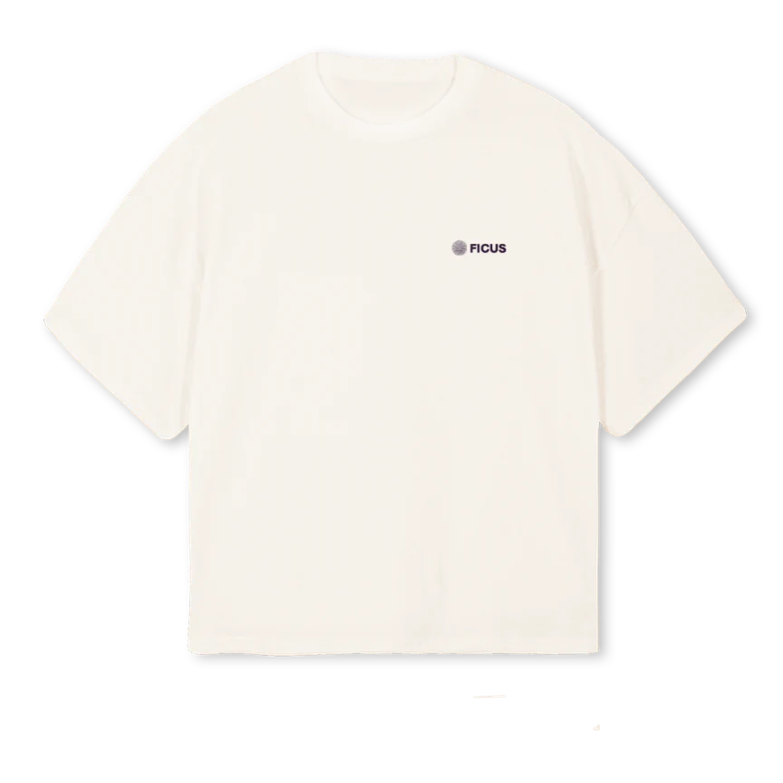 FICUSTEEOFFWHITEEINS Vintage White Oversized Boxy Tee.