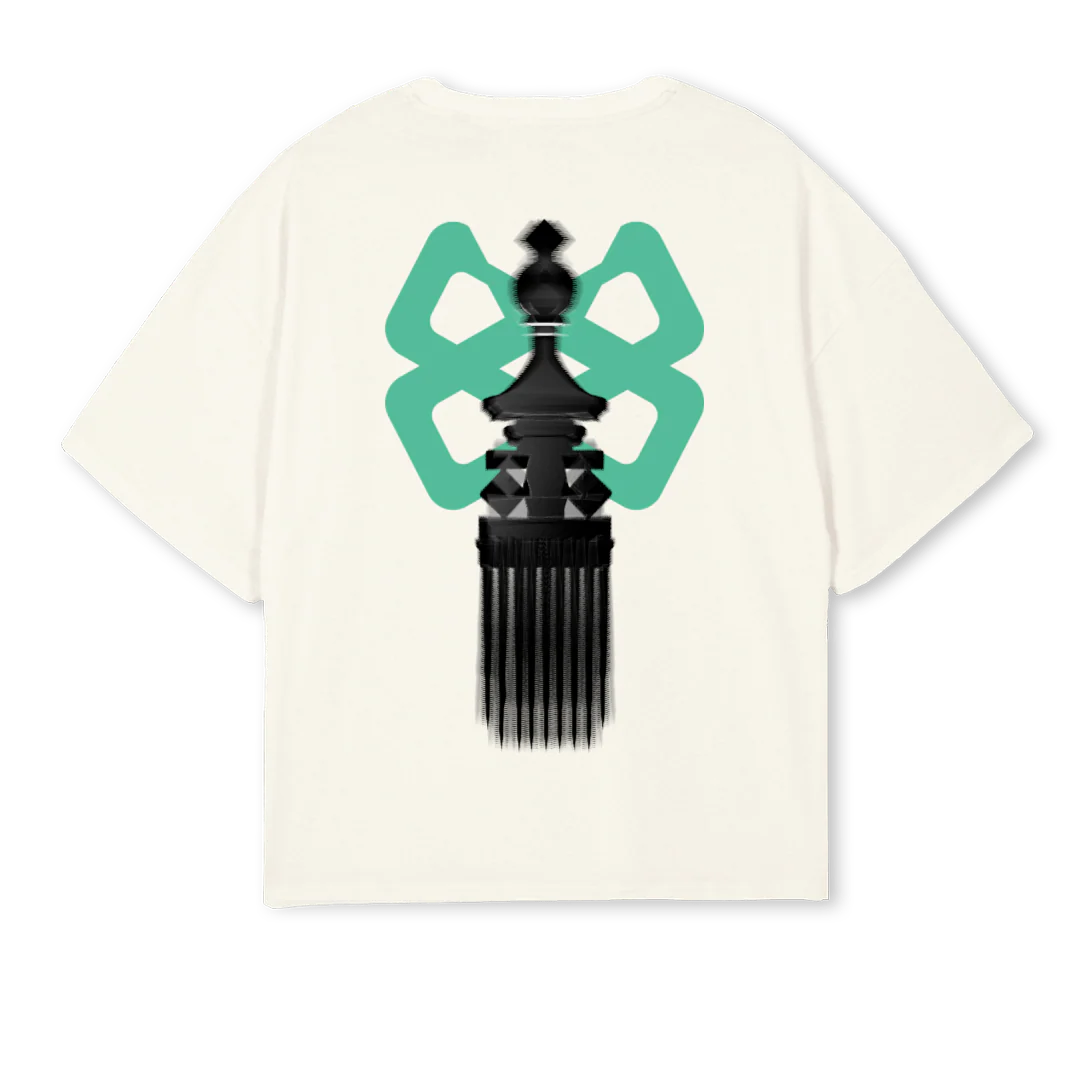 FIERCE DREAMERS Cream Oversized Boxy Tee. - Image 2