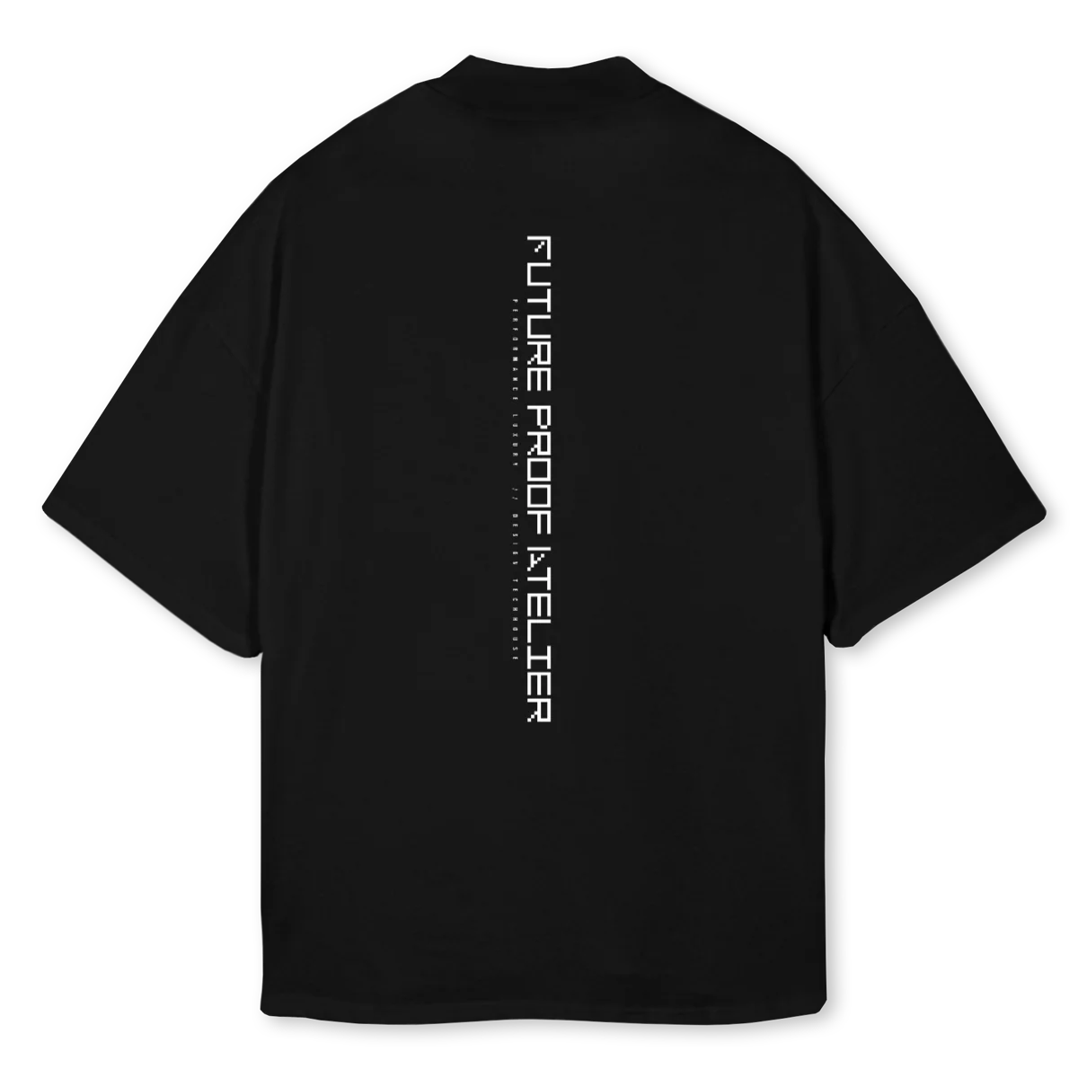 FINAL BOSS BLK Black Oversized Mock Neck Tee. - Image 2