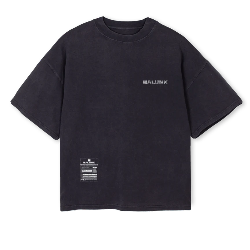 FINALRESBLACK Vintage Black Oversized Boxy Tee.