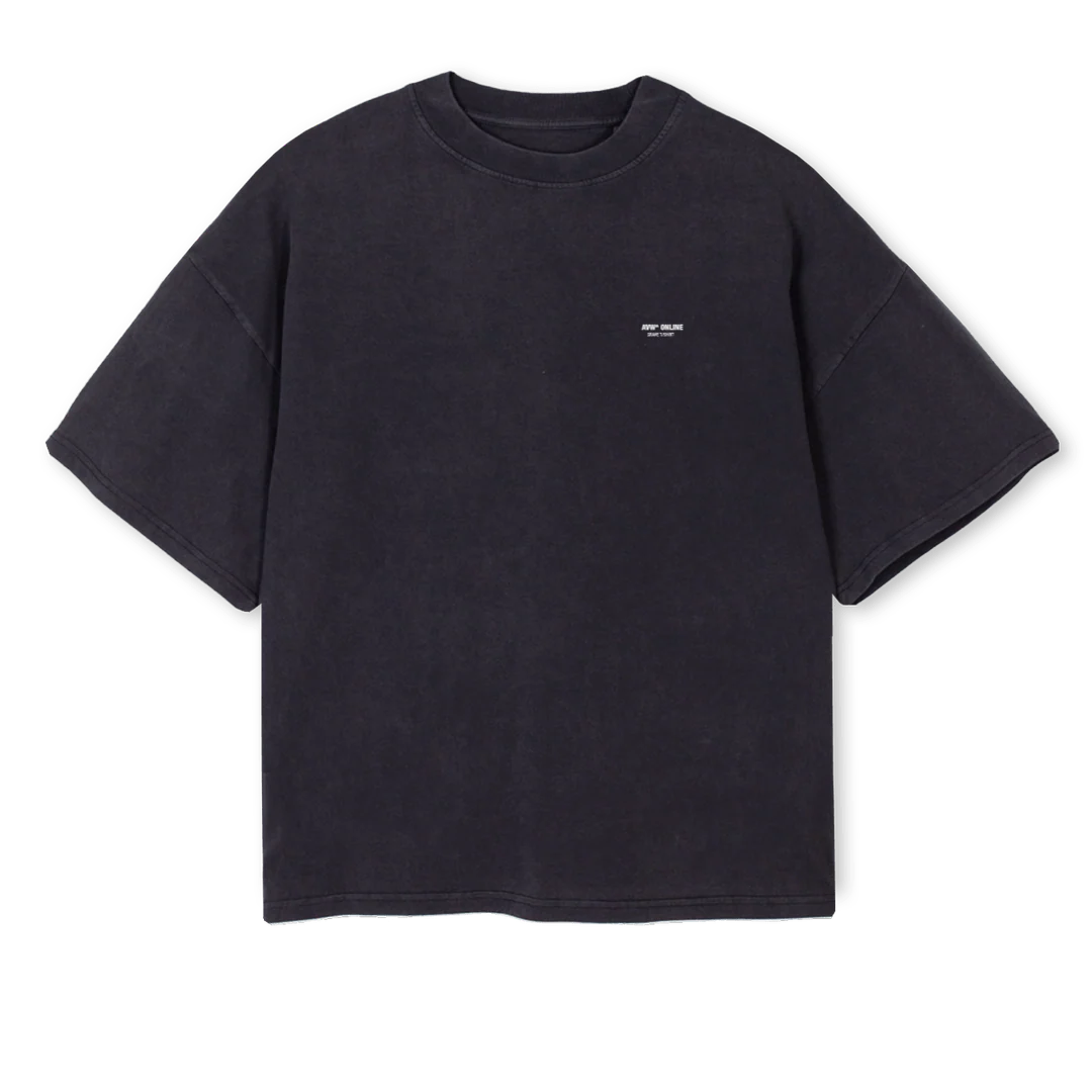 FINALRESTRED Vintage Black Oversized Boxy Tee.