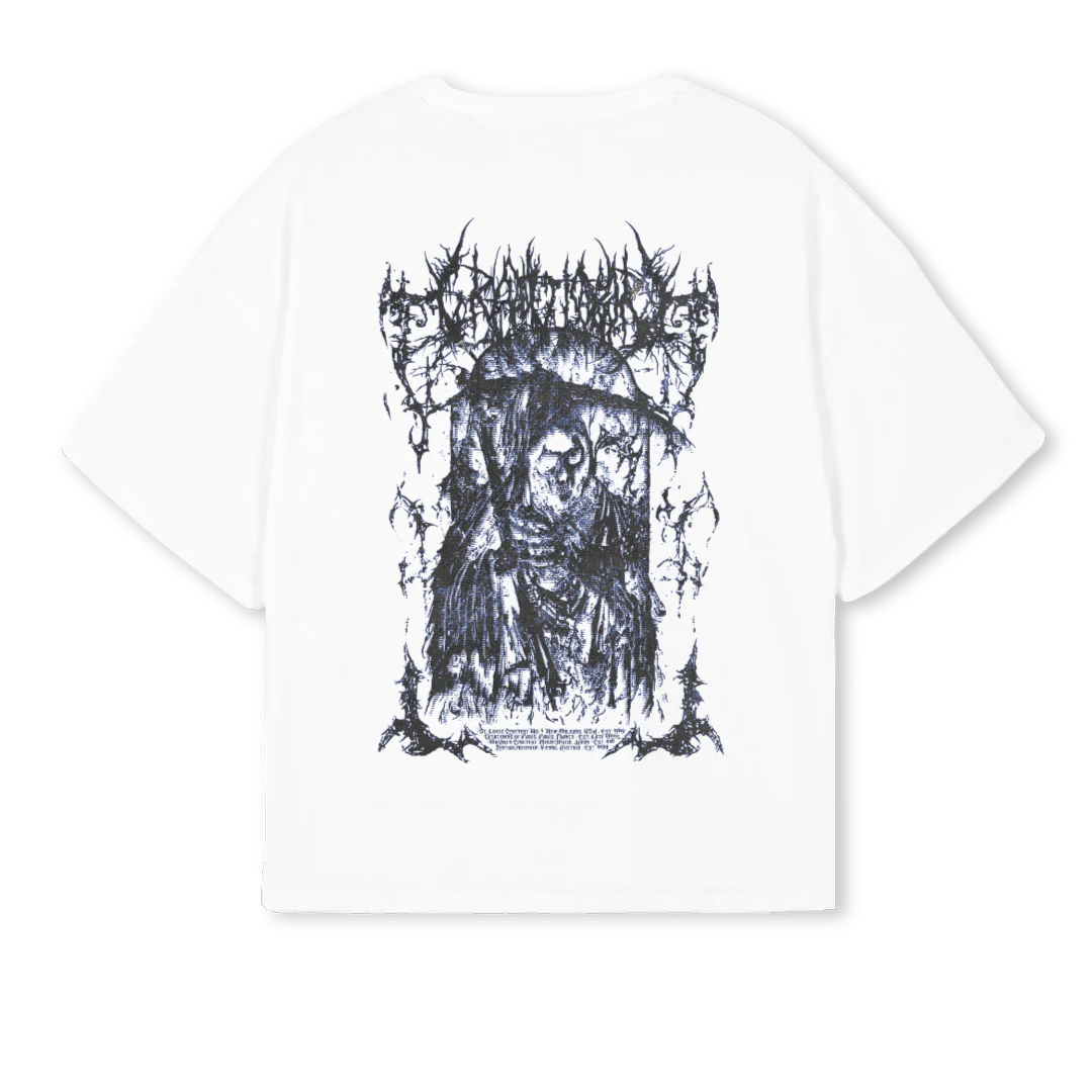 FINALRESTWHITE White Oversized Boxy Tee. - Image 2