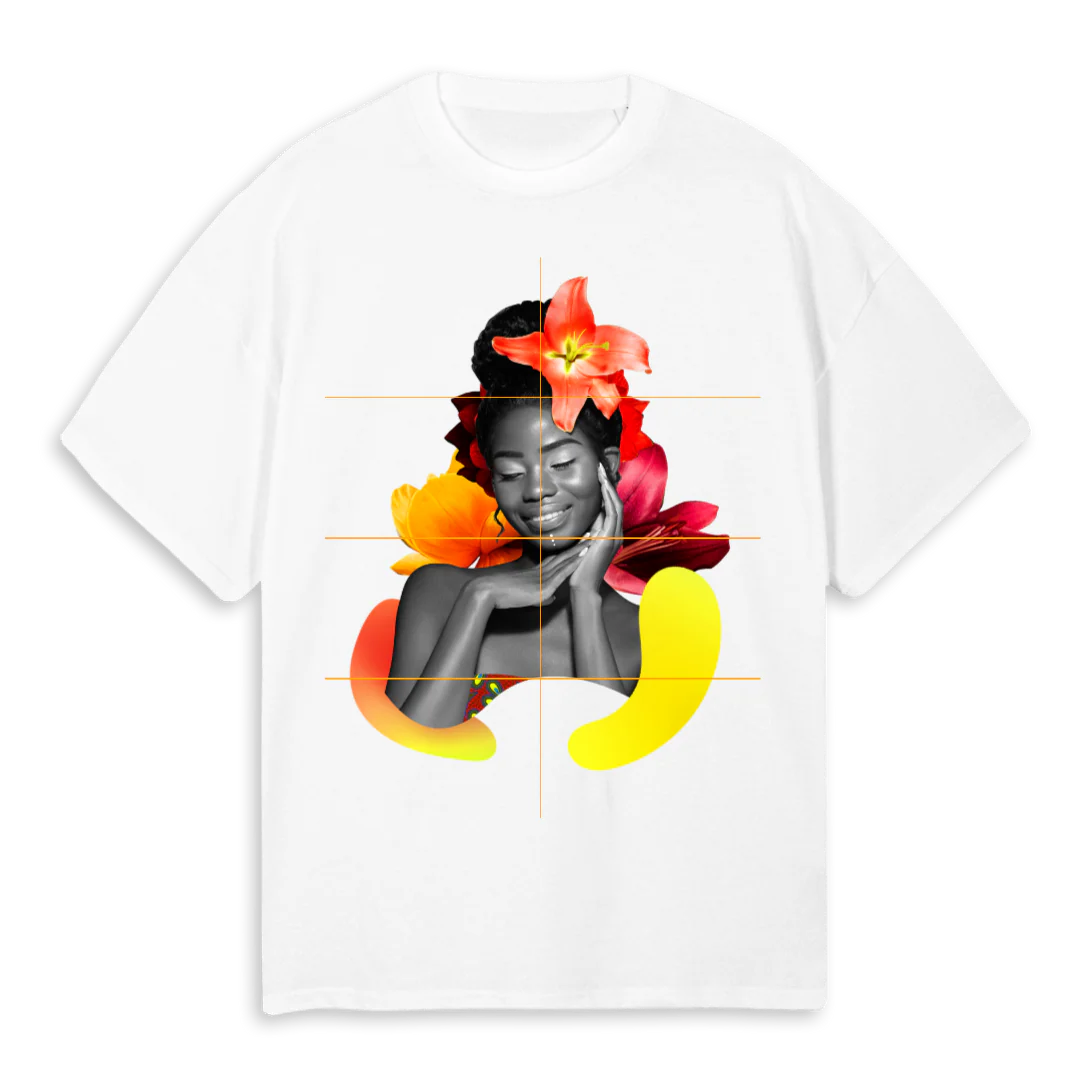 FIRE GIRL White Oversized Tee.