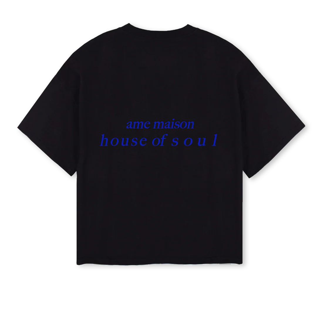 FIRSTDROPSAMPLE Black Oversized Boxy Tee. - Image 2