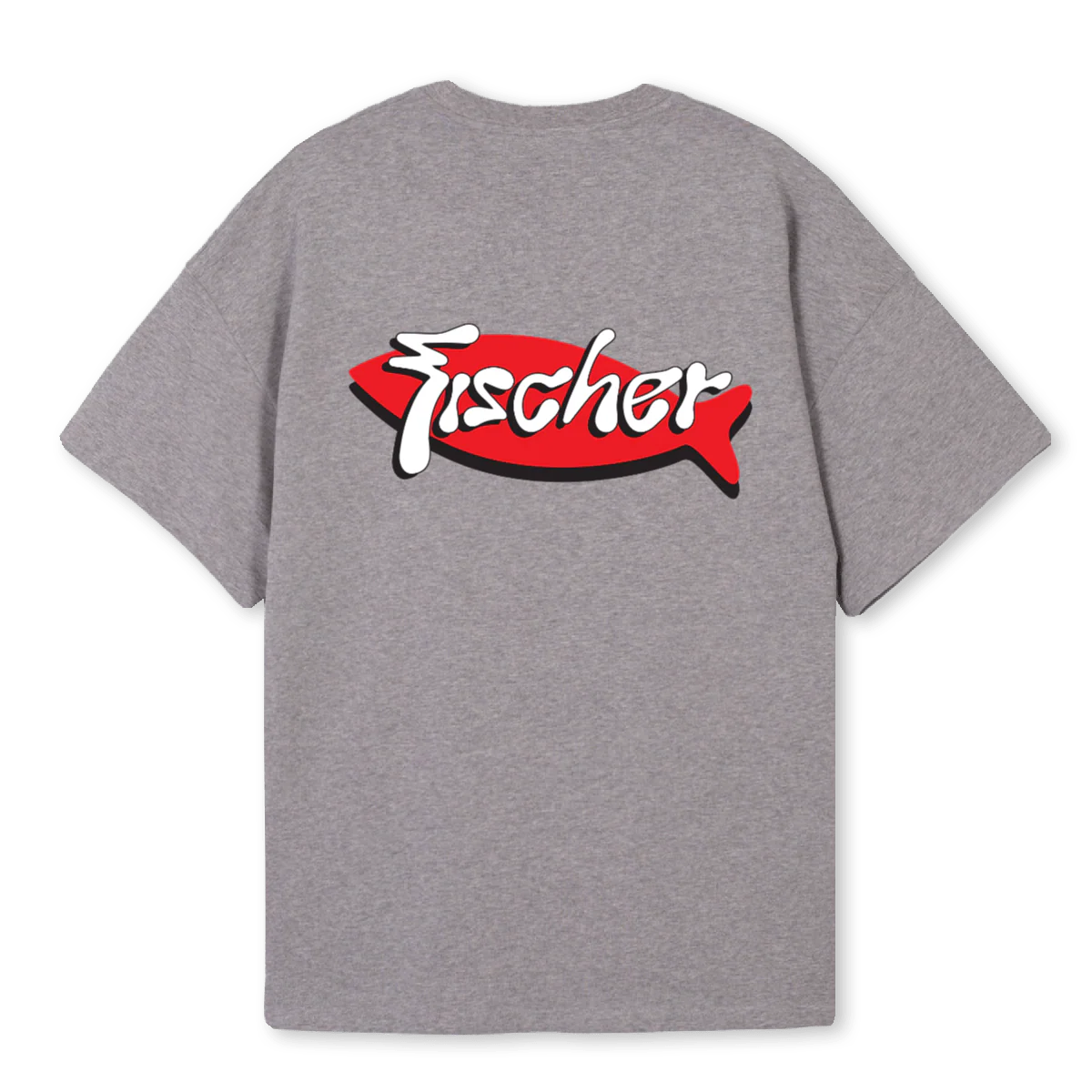 FISCHER SURFTEE Grey Marl Oversized Tee. - Image 2