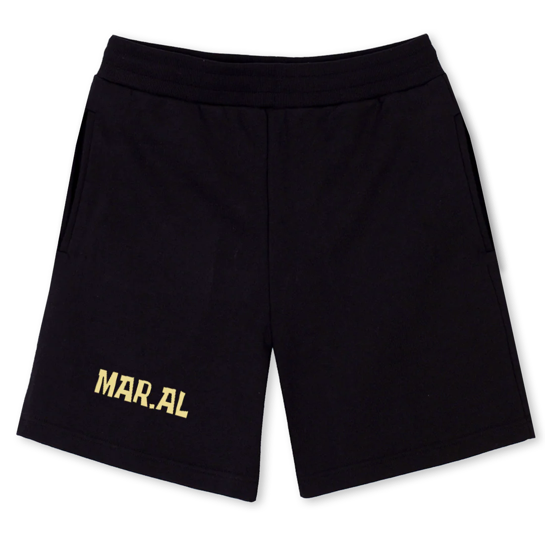 FIUME Black Relaxed Sweatshorts.