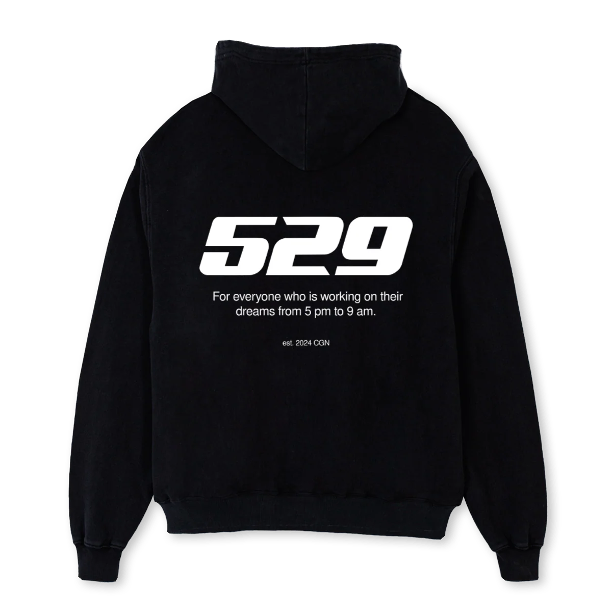 FIVE TO NINE BH Black Oversized Hoodie. - Image 2