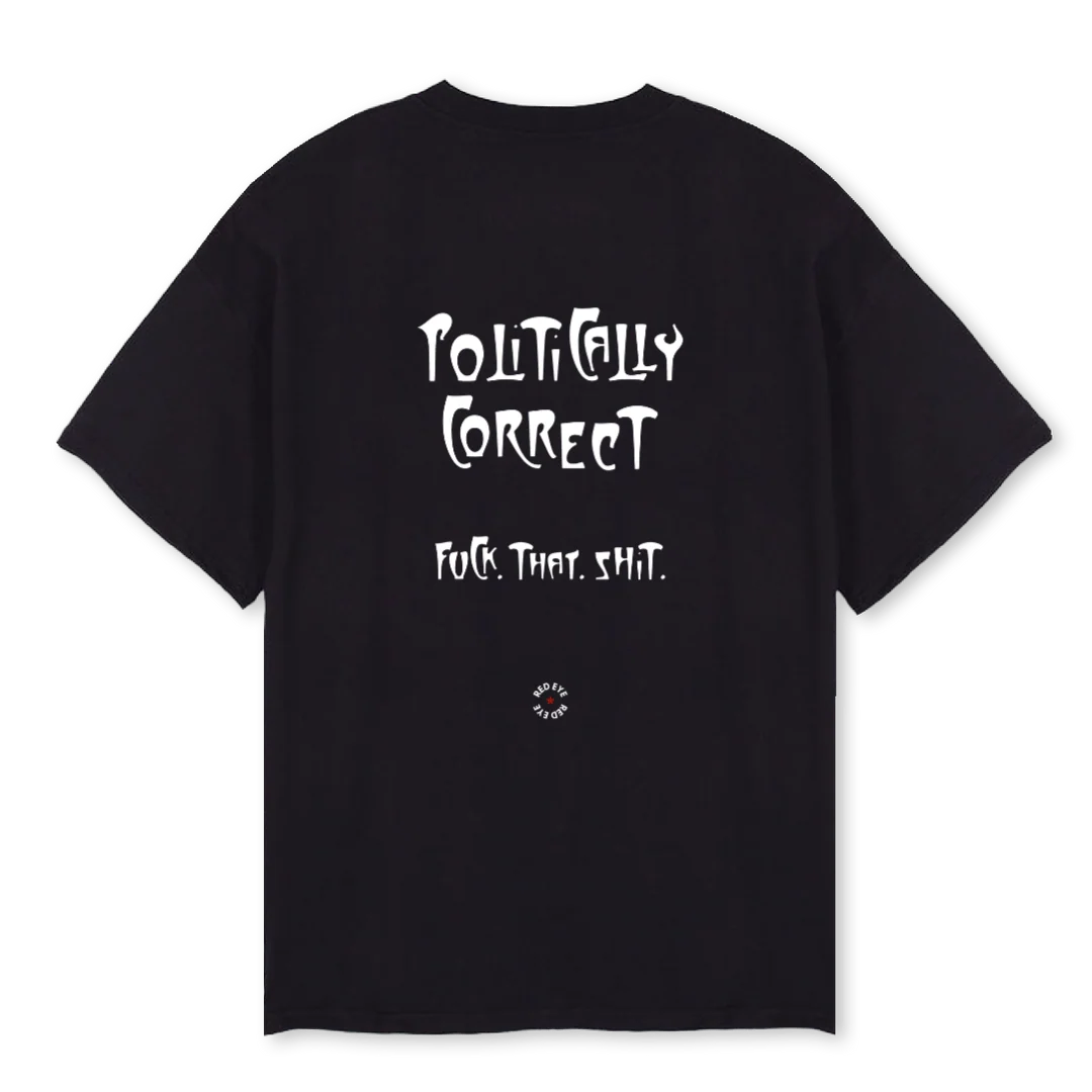 FK POL CORRECT Black Oversized Tee. - Image 2