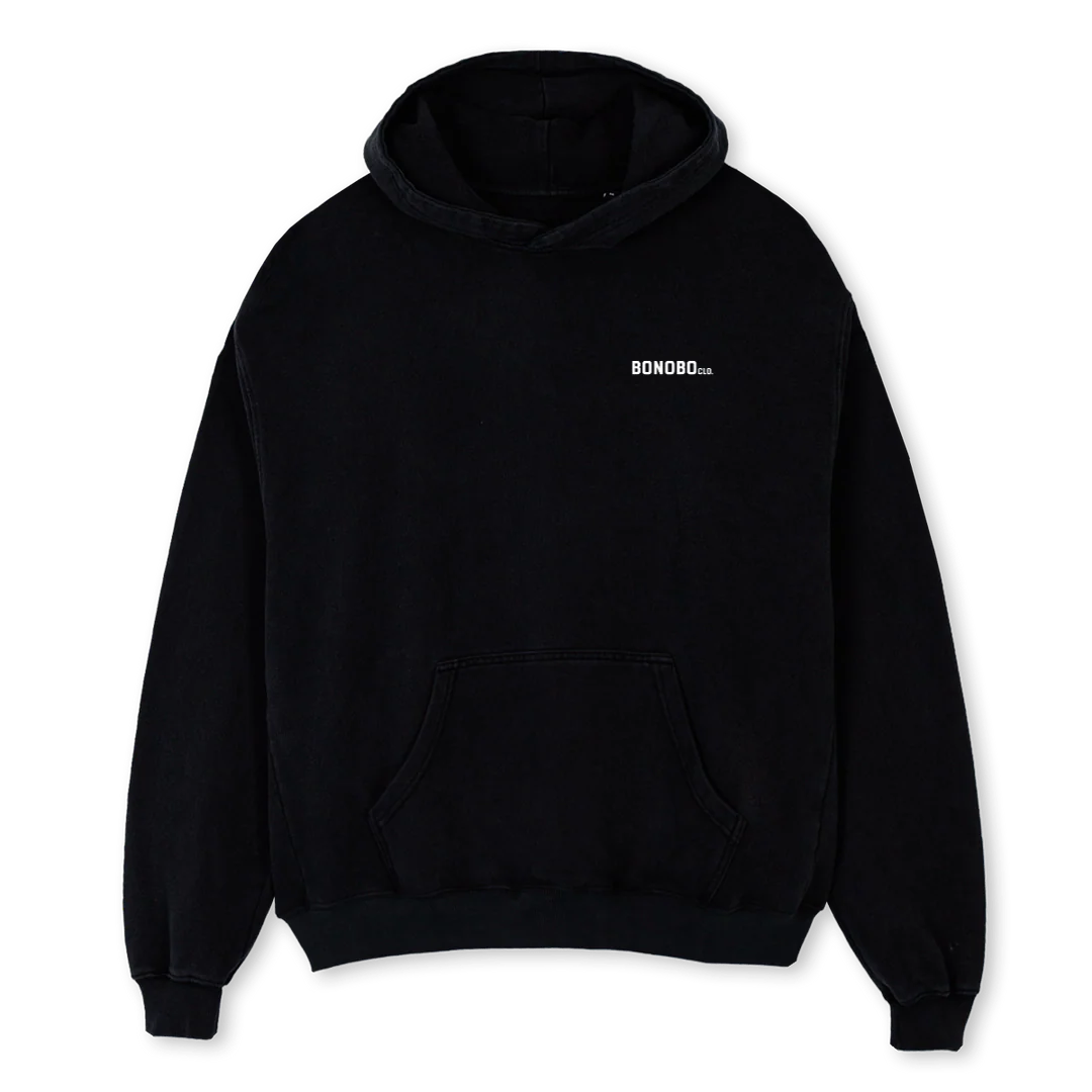 FLAME HAIR Black Oversized Hoodie.