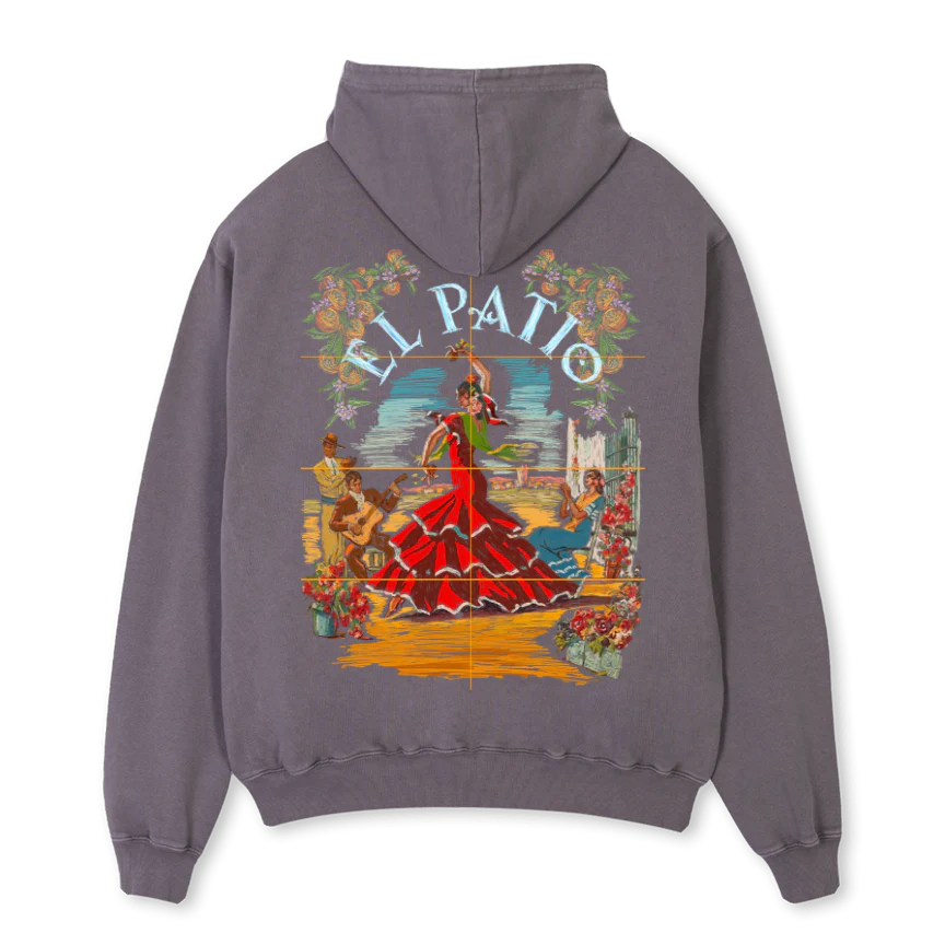 FLAMENCAHOODIECOLOR Pigment Grey Oversized Hoodie. - Image 2