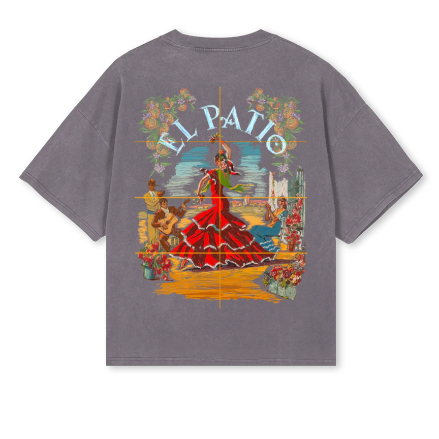 FLAMENCAPIGMENTGREY Pigment Grey Oversized Boxy Tee. - Image 2