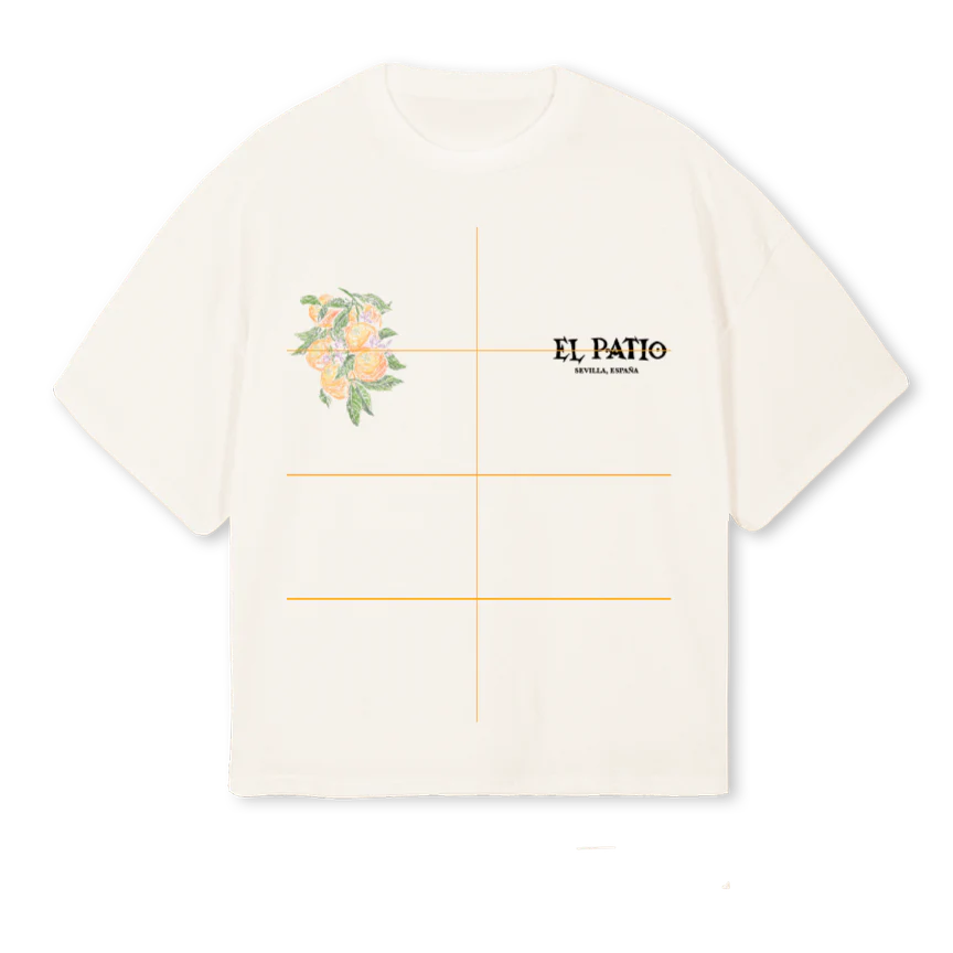 FLAMENCAVINTAGEWHITE Vintage White Oversized Boxy Tee.