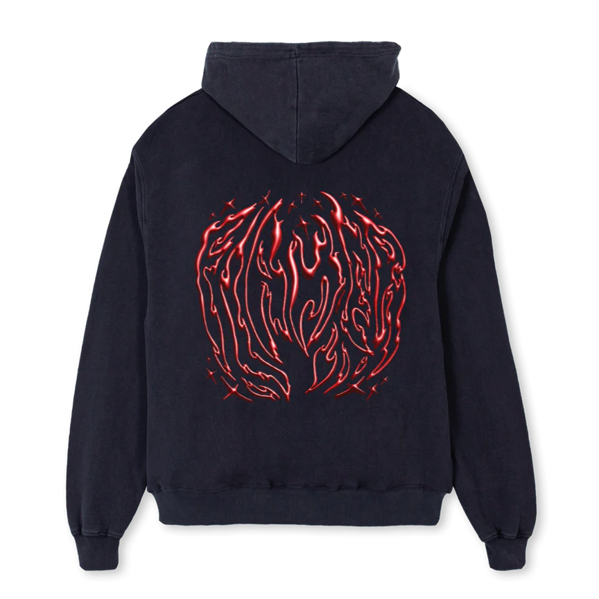 FLAMERHOODIE Vintage Black Oversized Hoodie. - Image 2