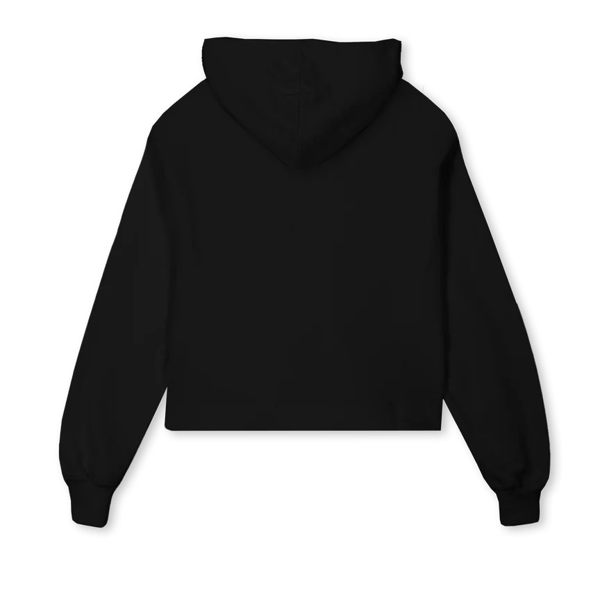 FLAMME Black Cropped Hoodie. - Image 2