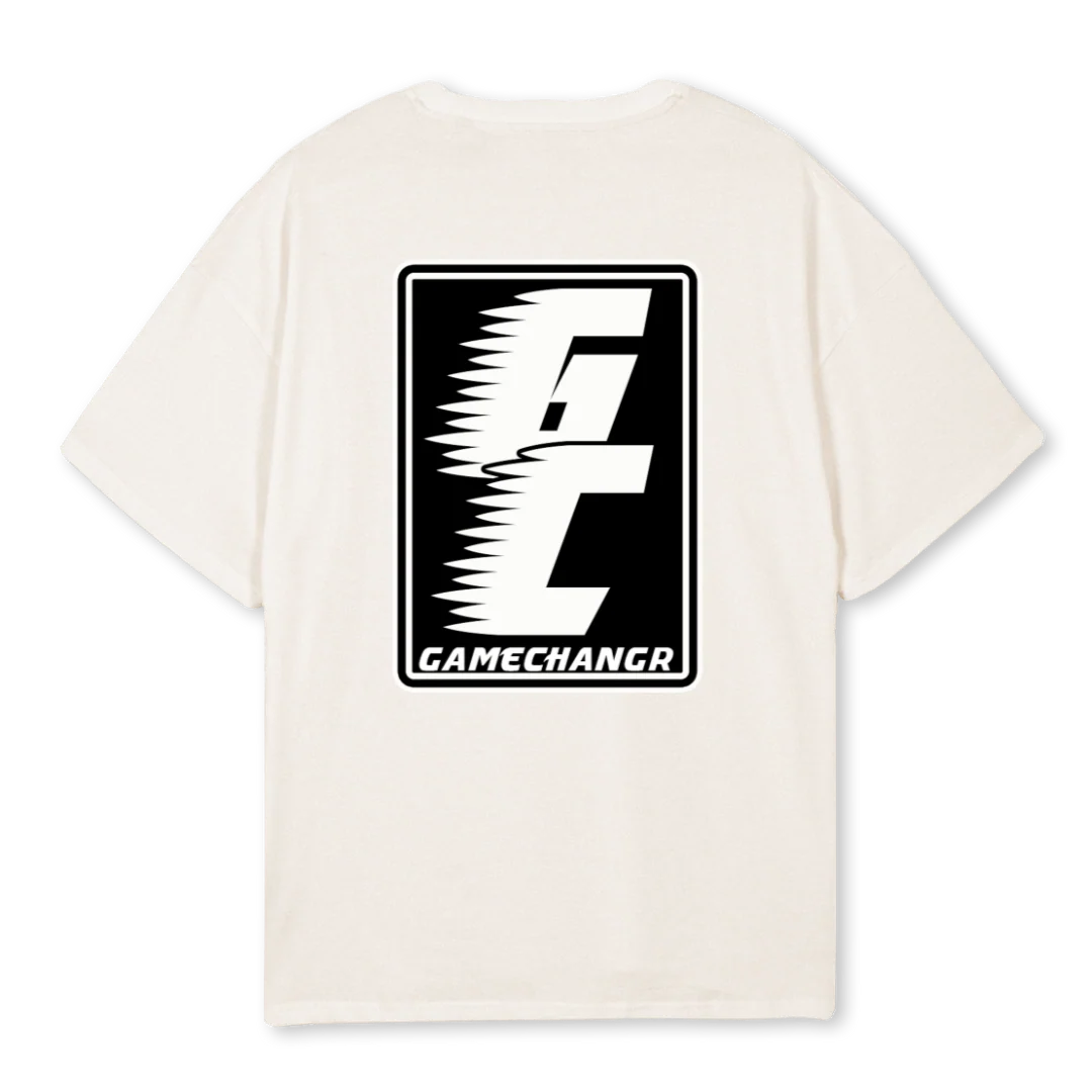 FLATWHITE GAMECHANGR Vintage White Oversized Tee. - Image 2